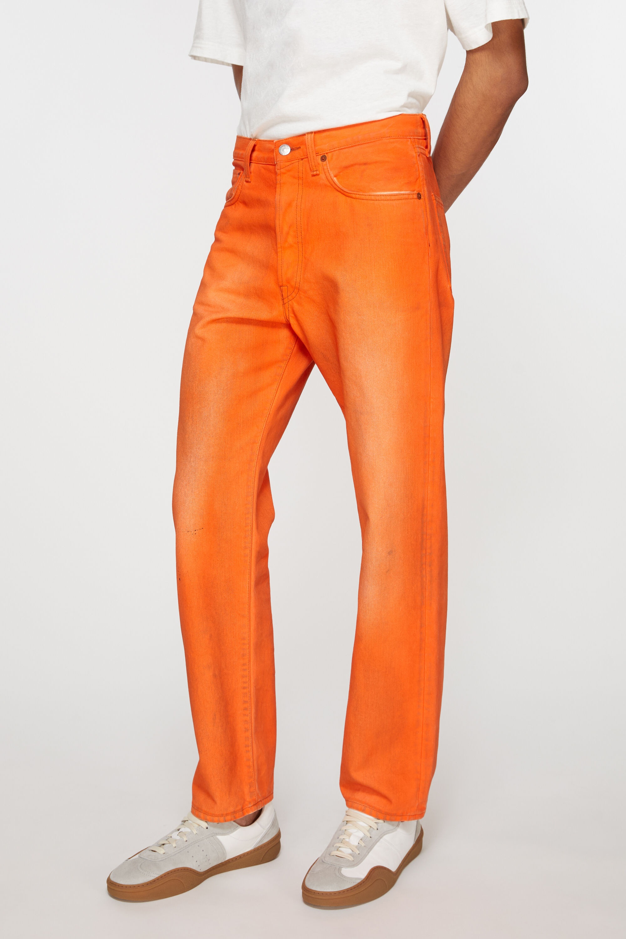 Relaxed fit jeans - 2003 - Neon orange - 3