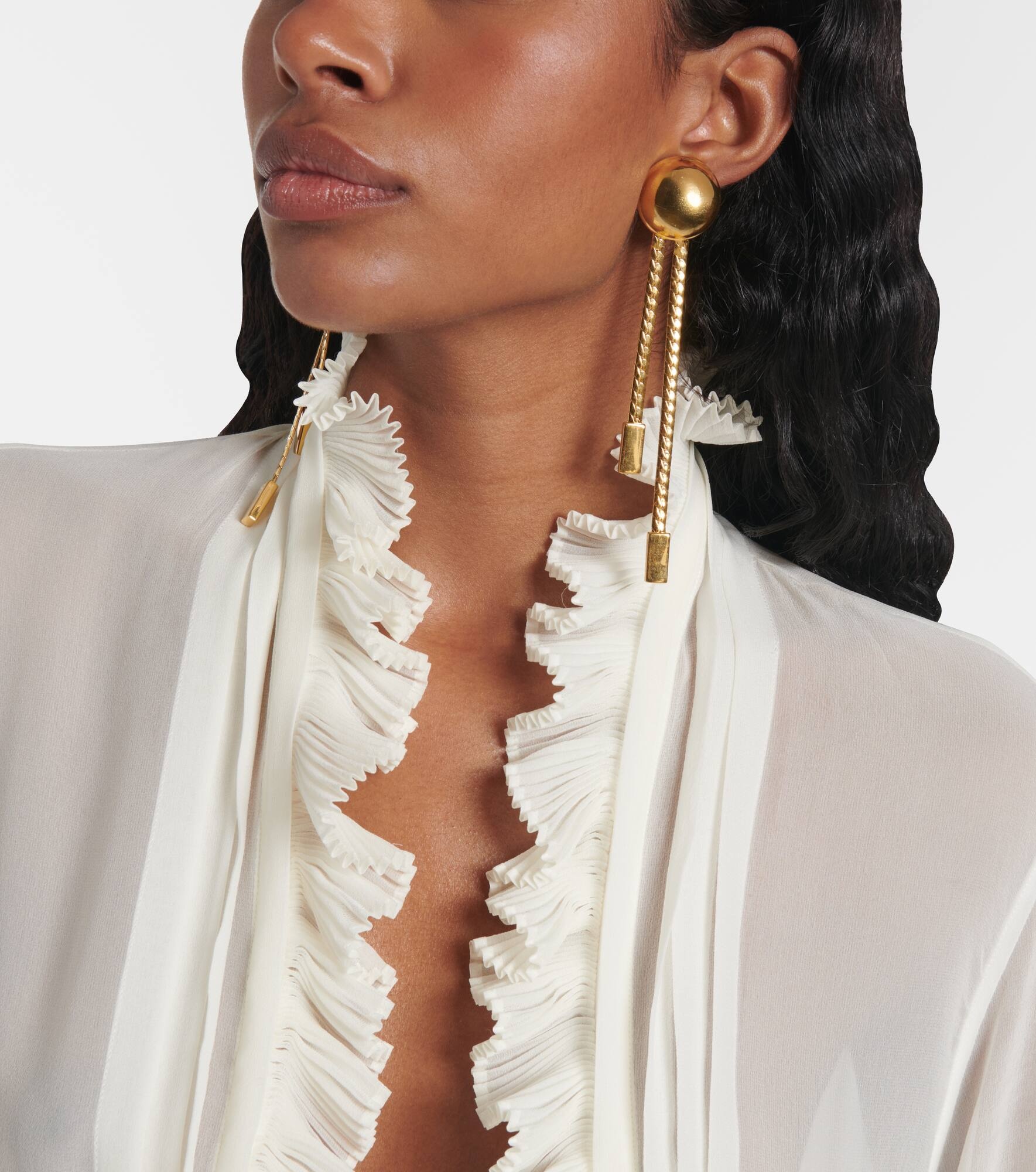 Embellished clip-on earrings - 3