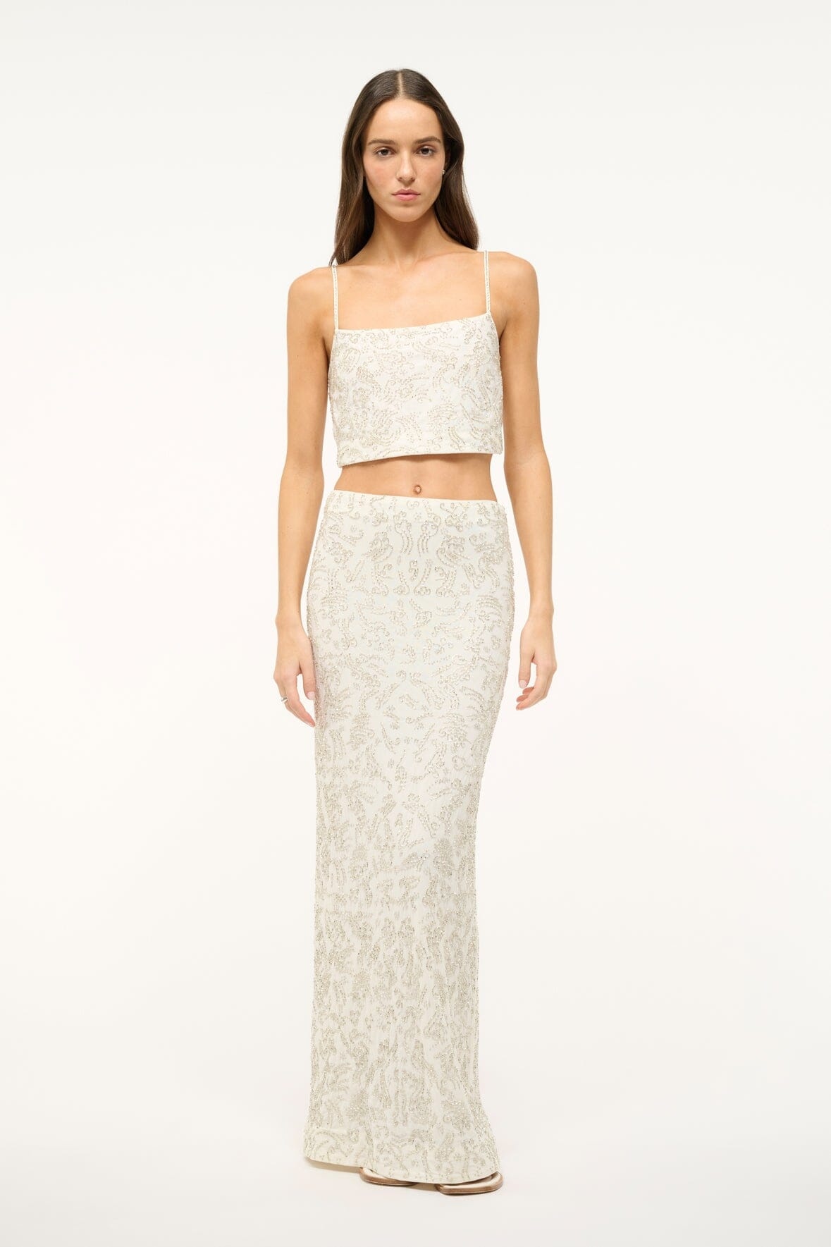 STAUD BARLETTA SKIRT IVORY - 2