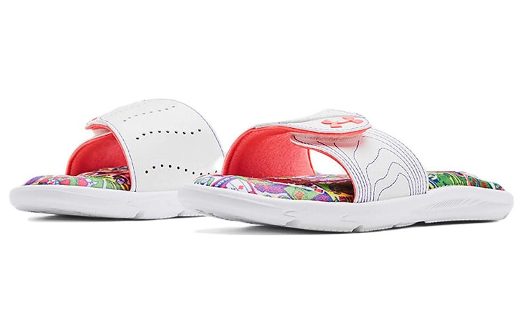 (WMNS) Under Armour Ignite 6 Graphic Footbed Slide 'White Blitz Red' 3023767-108 - 4