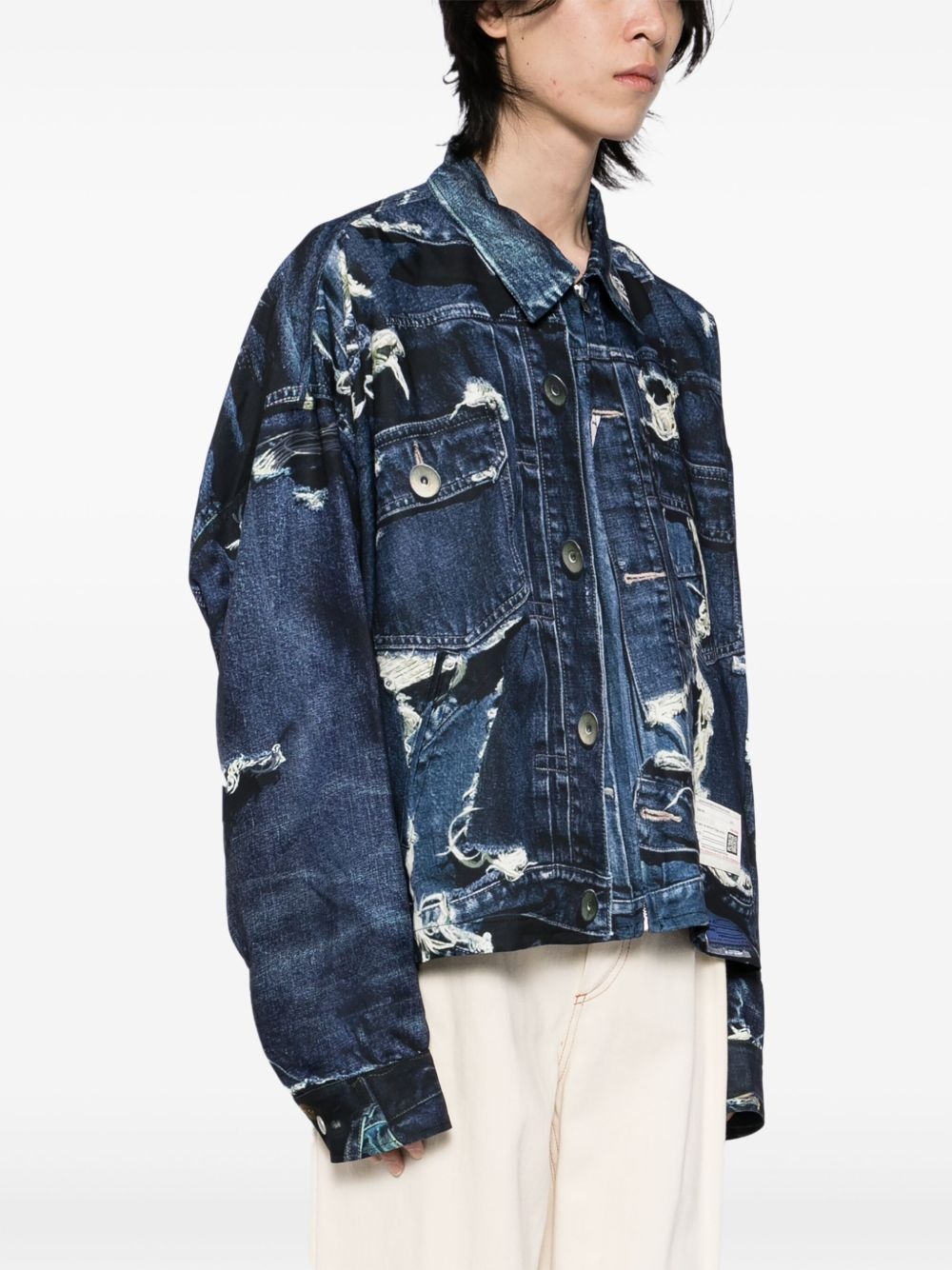 graphic-print shirt jacket - 3
