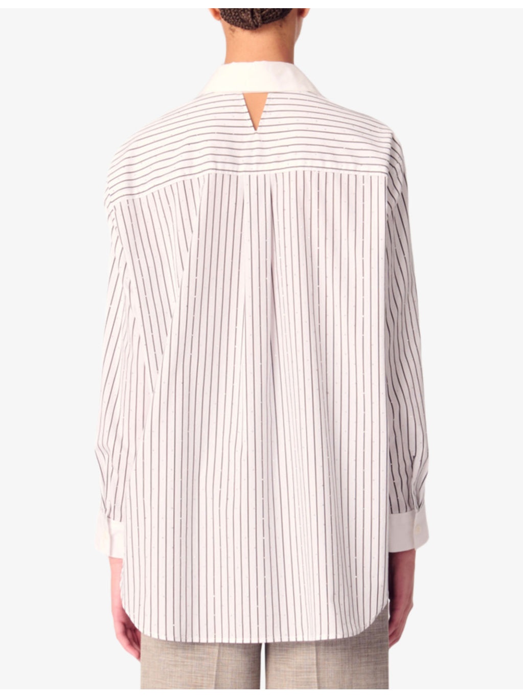 Striped Oversized-Fit Cotton-Blend Shirt - 4