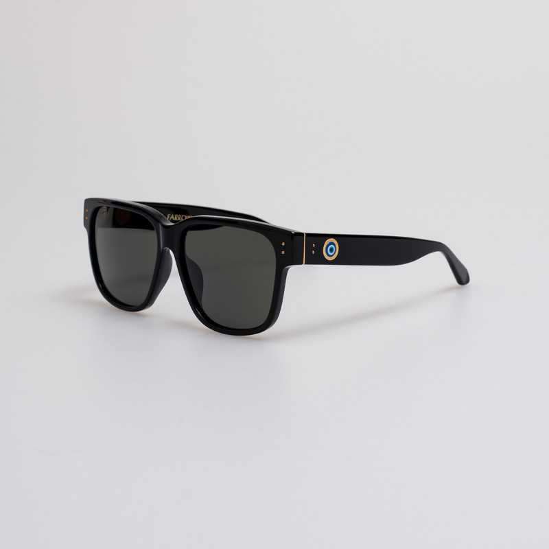 LINDA FARROW Perry Sunglasses in Black and Grey outlook