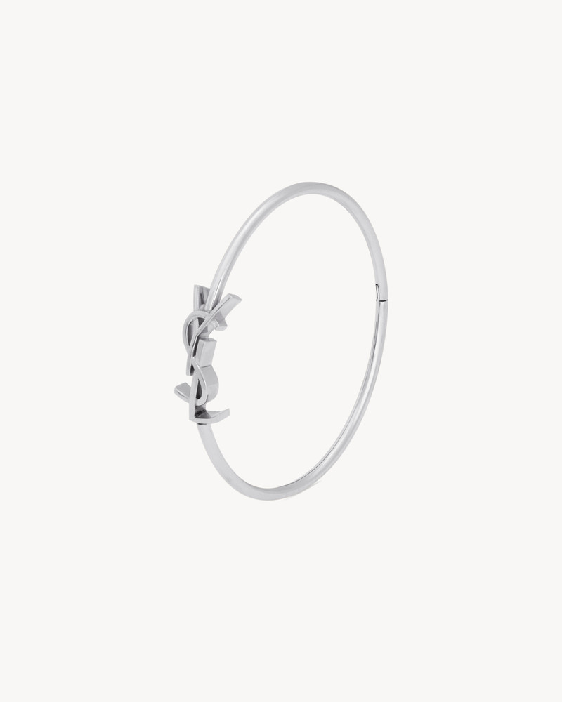 SAINT LAURENT CASSANDRE HINGED BANGLE IN 18K GREY GOLD outlook