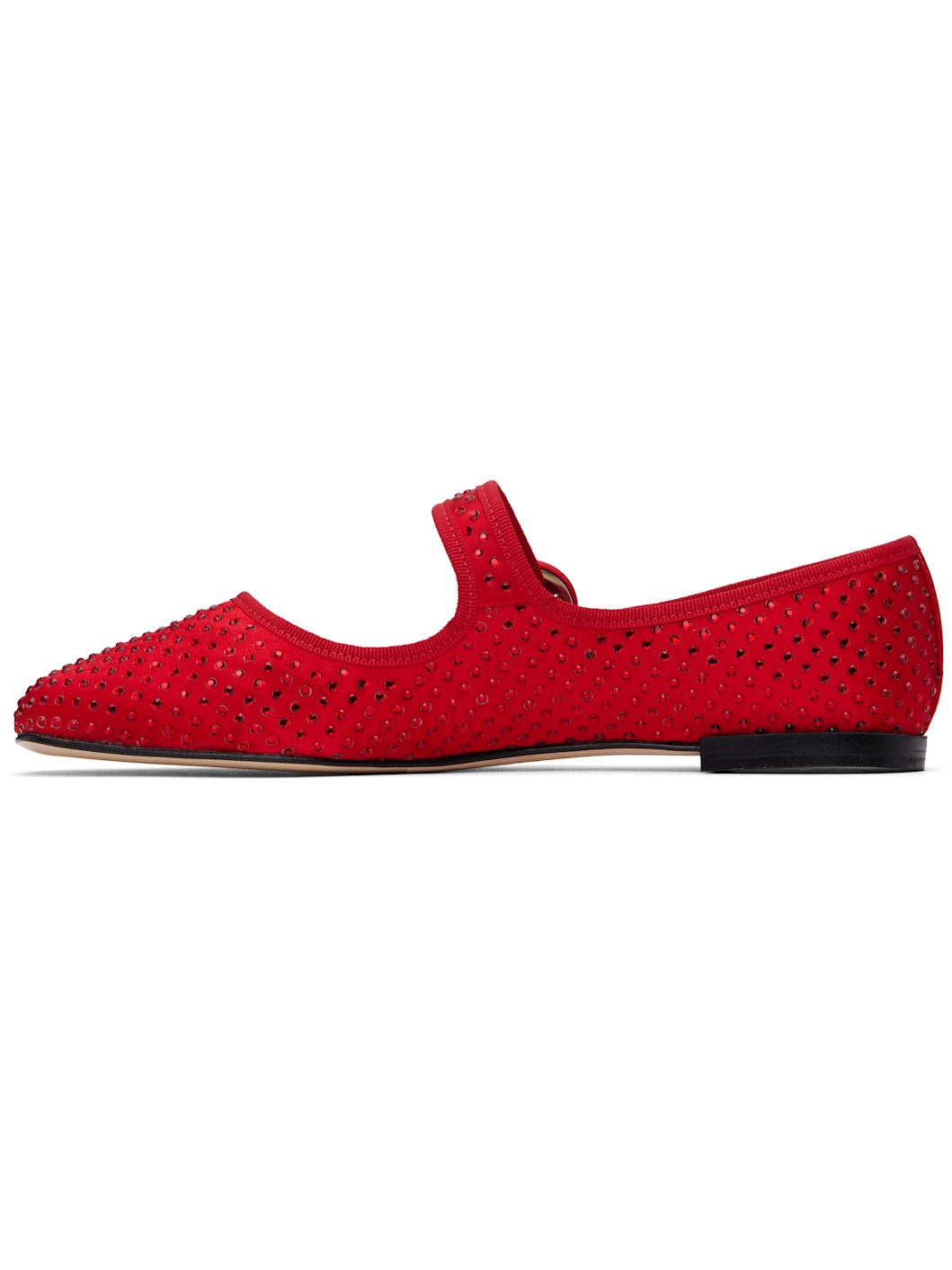 Red Georgia Mary Jane Ballerina Flats - 3