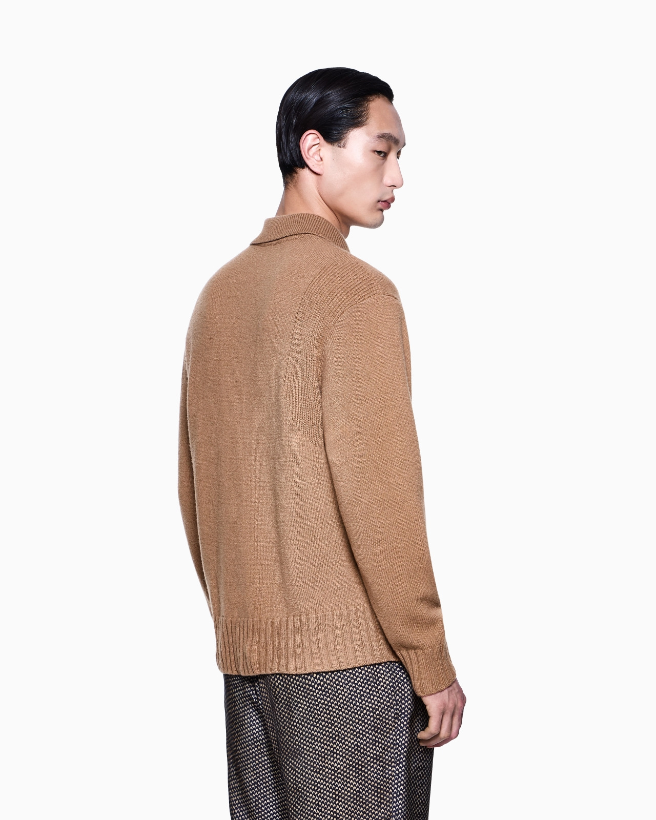 LONG-SLEEVED CASHMERE POLO SHIRT - 3