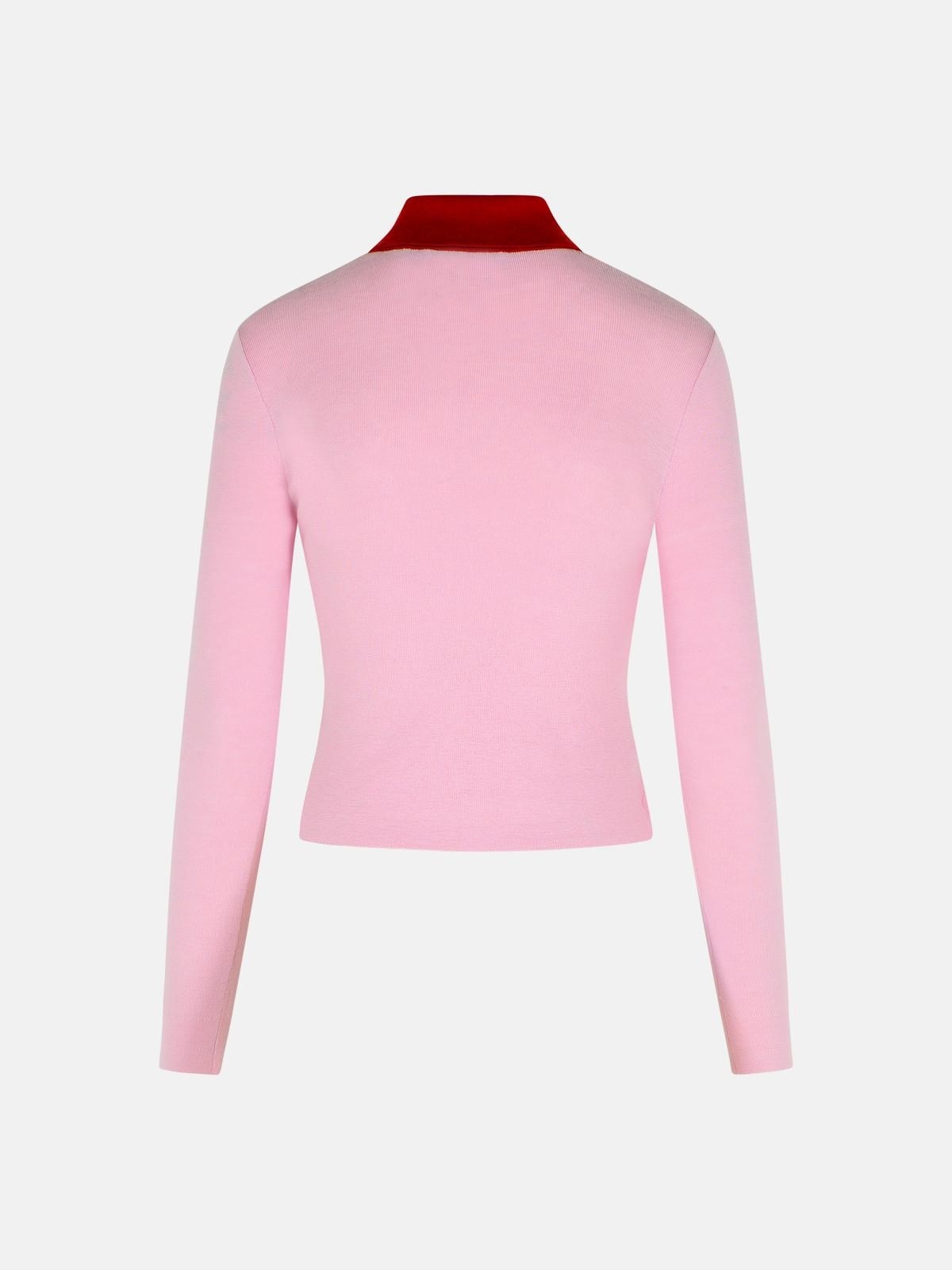 PINK WOOL SWEATER - 3