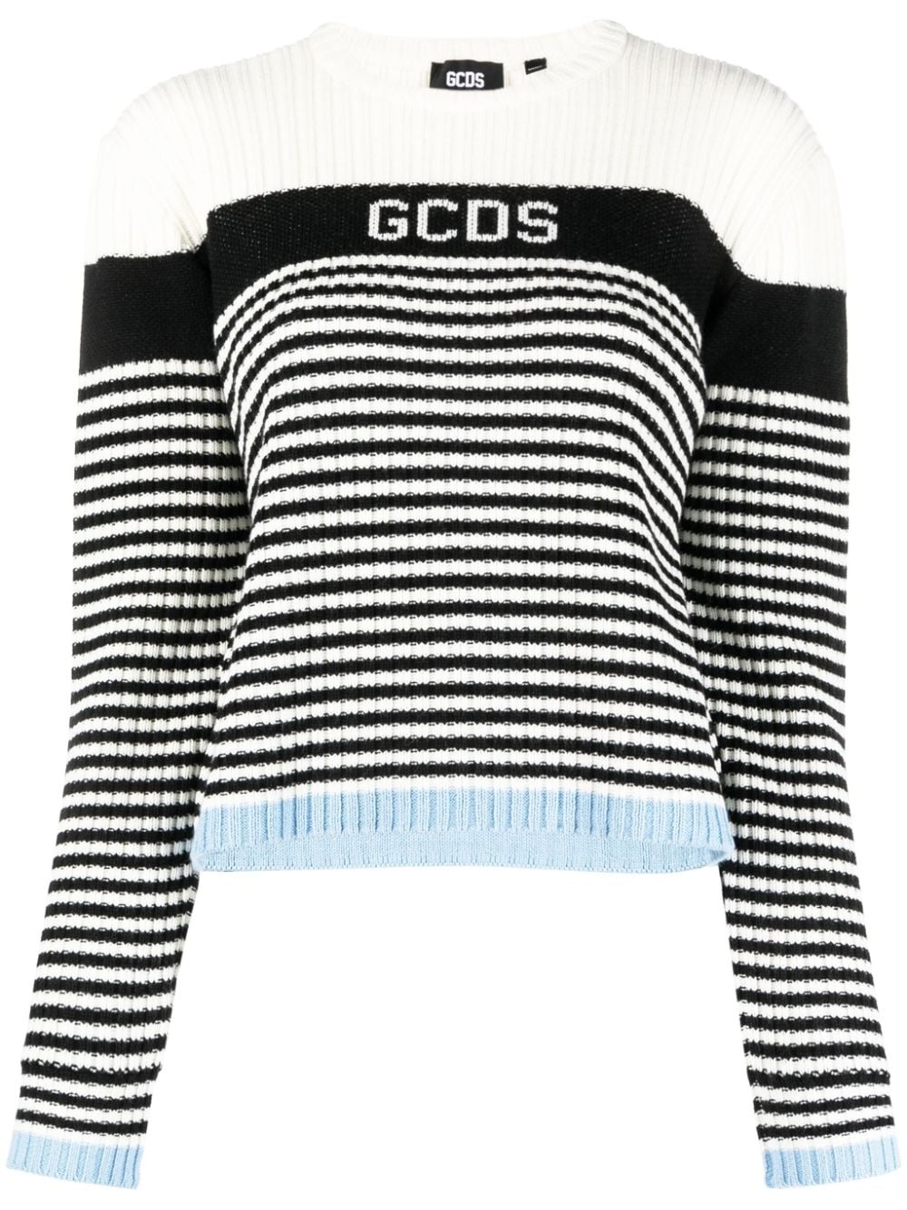 jacquard-logo striped jumper - 1