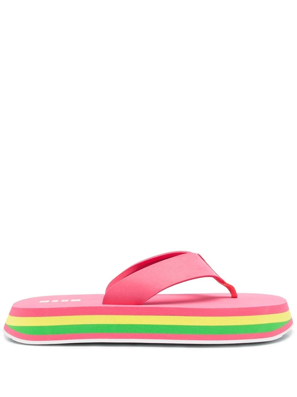 thong-strap chunky flip flops - 1