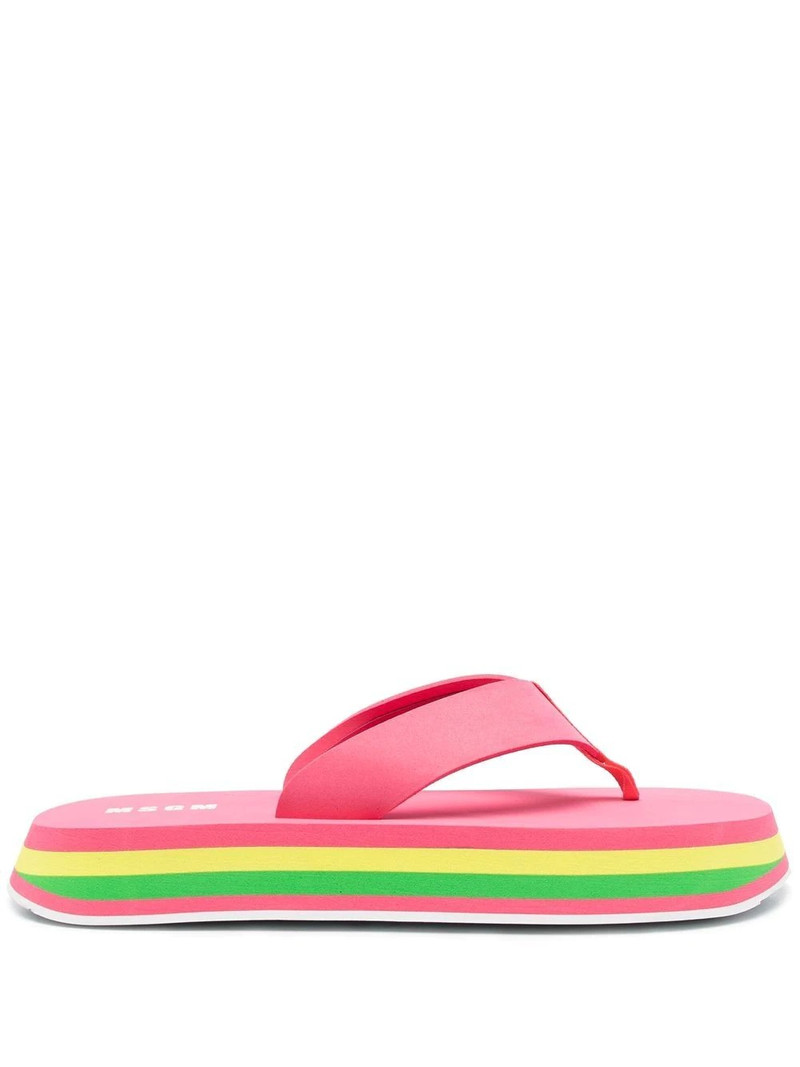 thong-strap chunky flip flops 1