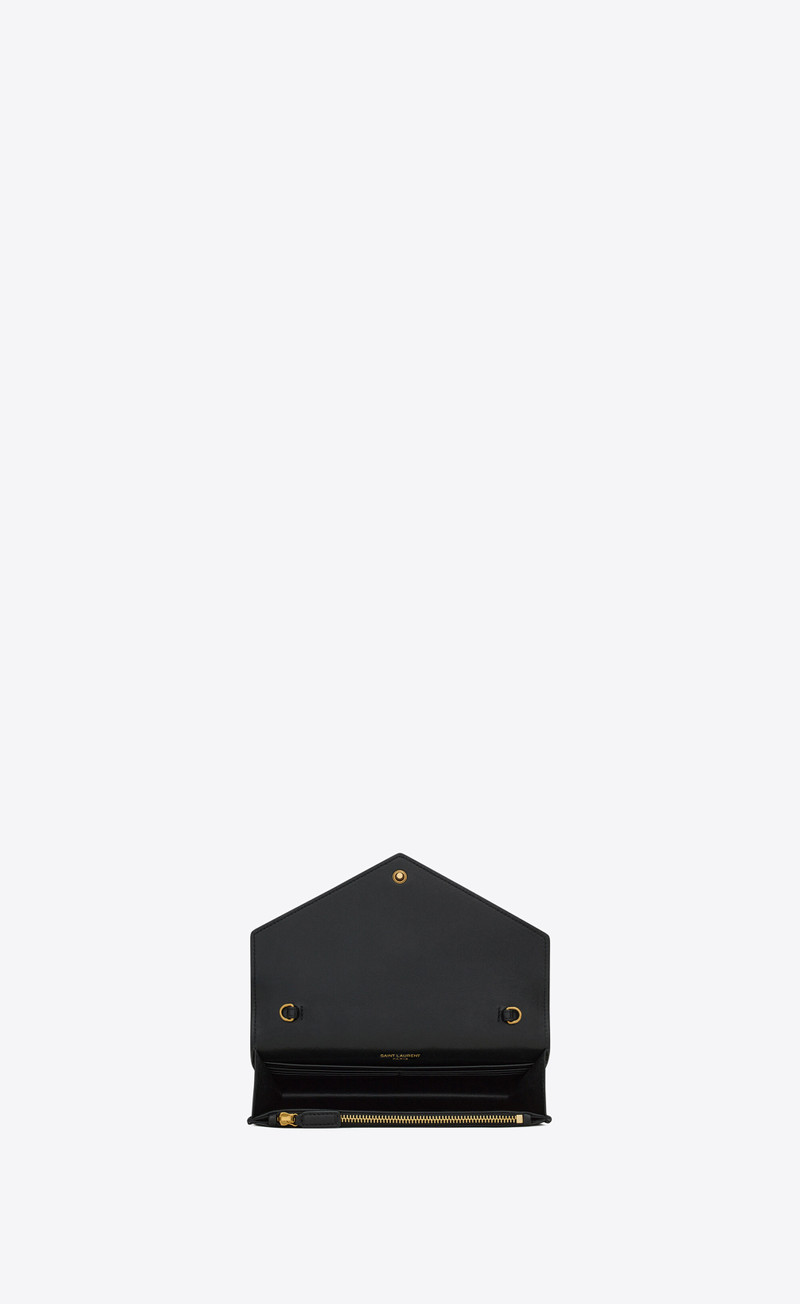 cassandre envelope chain wallet in smooth leather 4