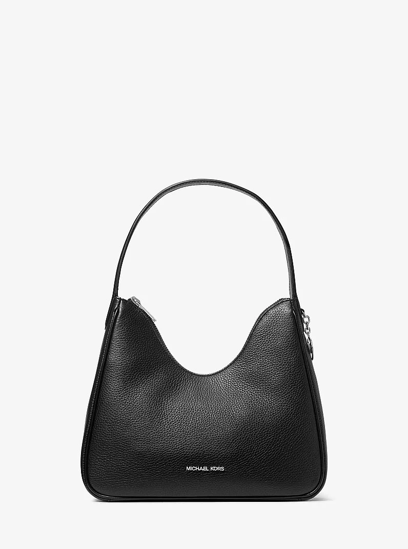 Nayla Small Pebbled Leather Hobo Shoulder Bag - 1