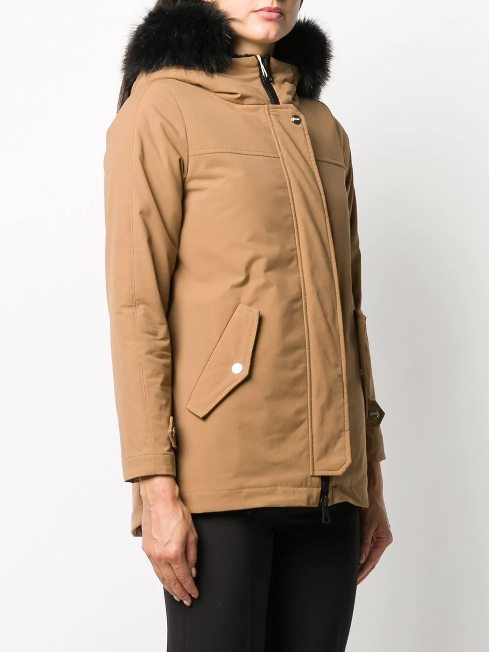 shearling-lining hooded jacket - 3