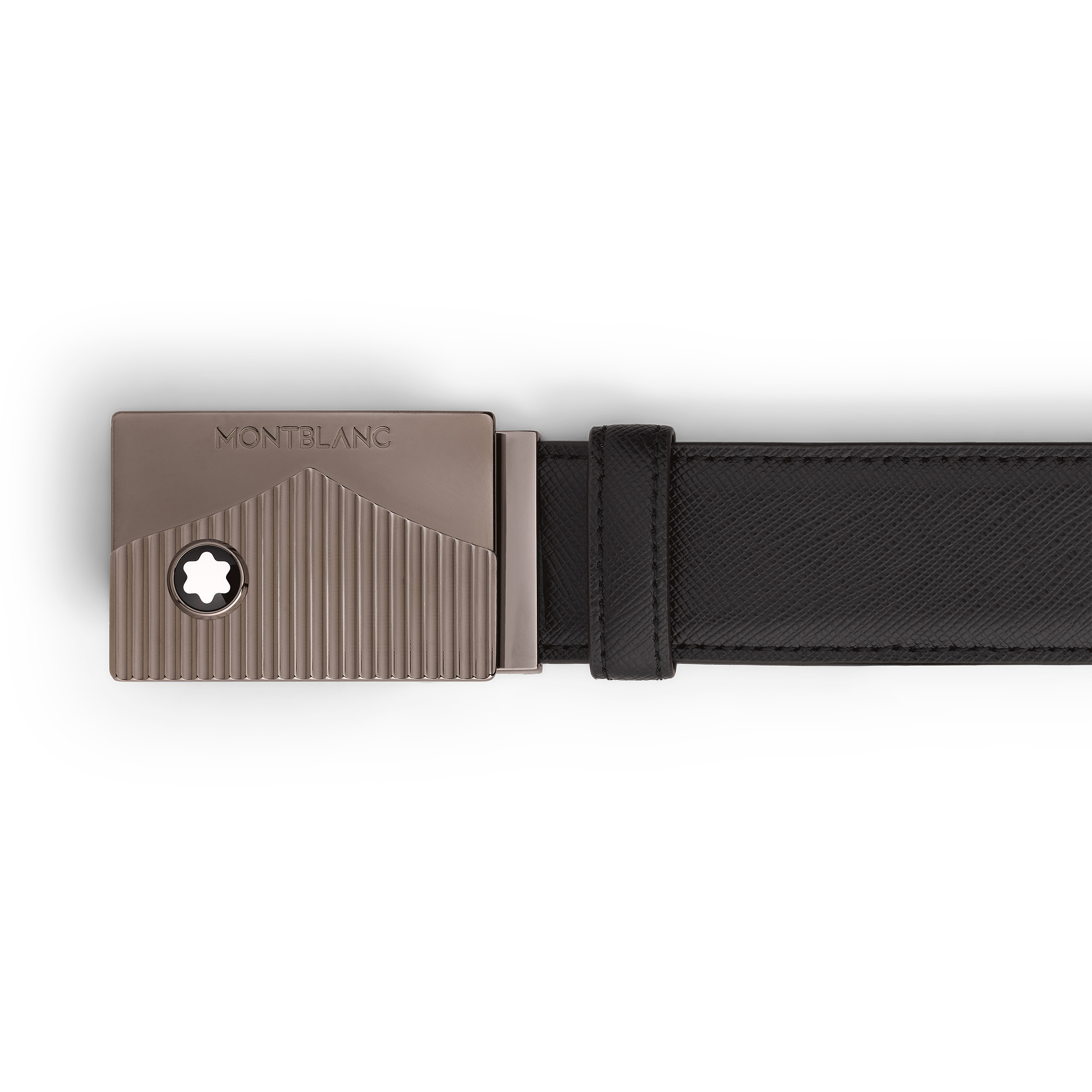Black 35 mm leather belt - 3