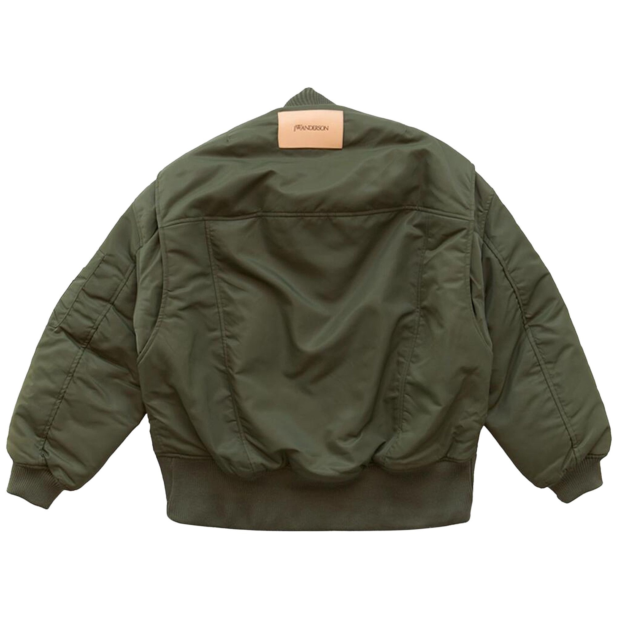 JW Anderson Oversized Curved Hem Bomber Jacket 'Green' - 2