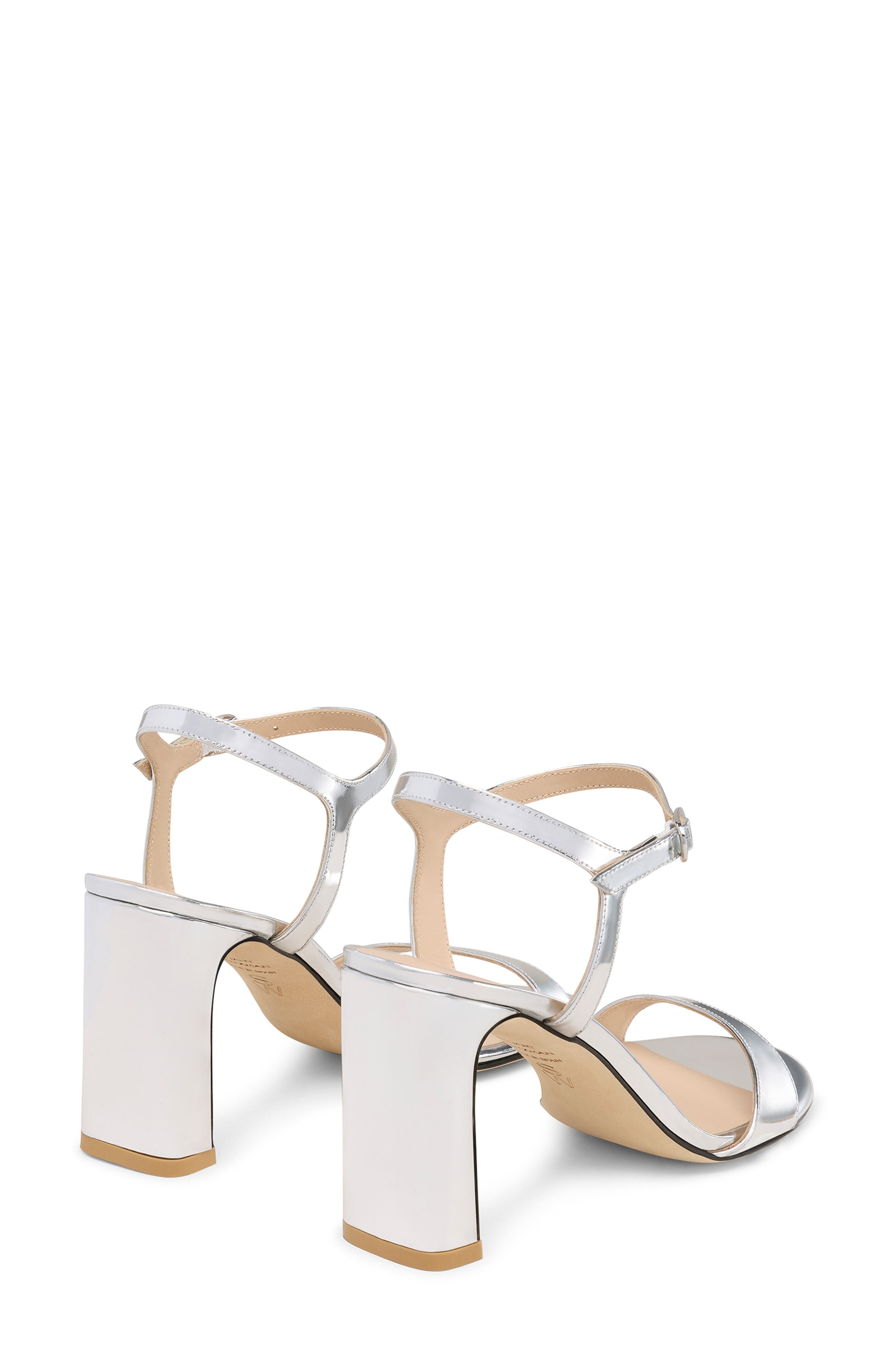 Stuart Weitzman Babette 85 Ankle Strap Sandal in Silver at Nordstrom - 4