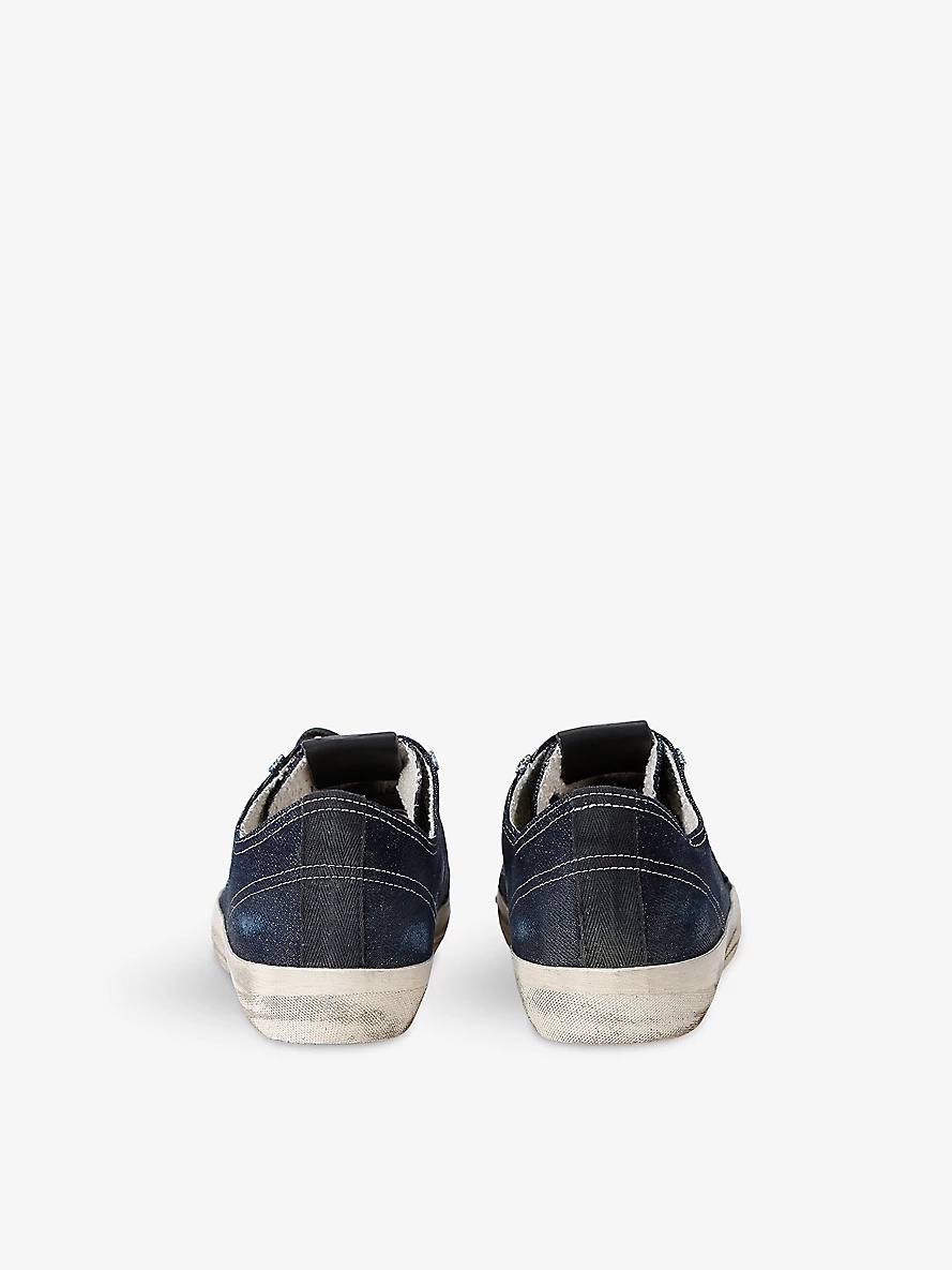 V-Star leather-star denim low-top trainers - 4