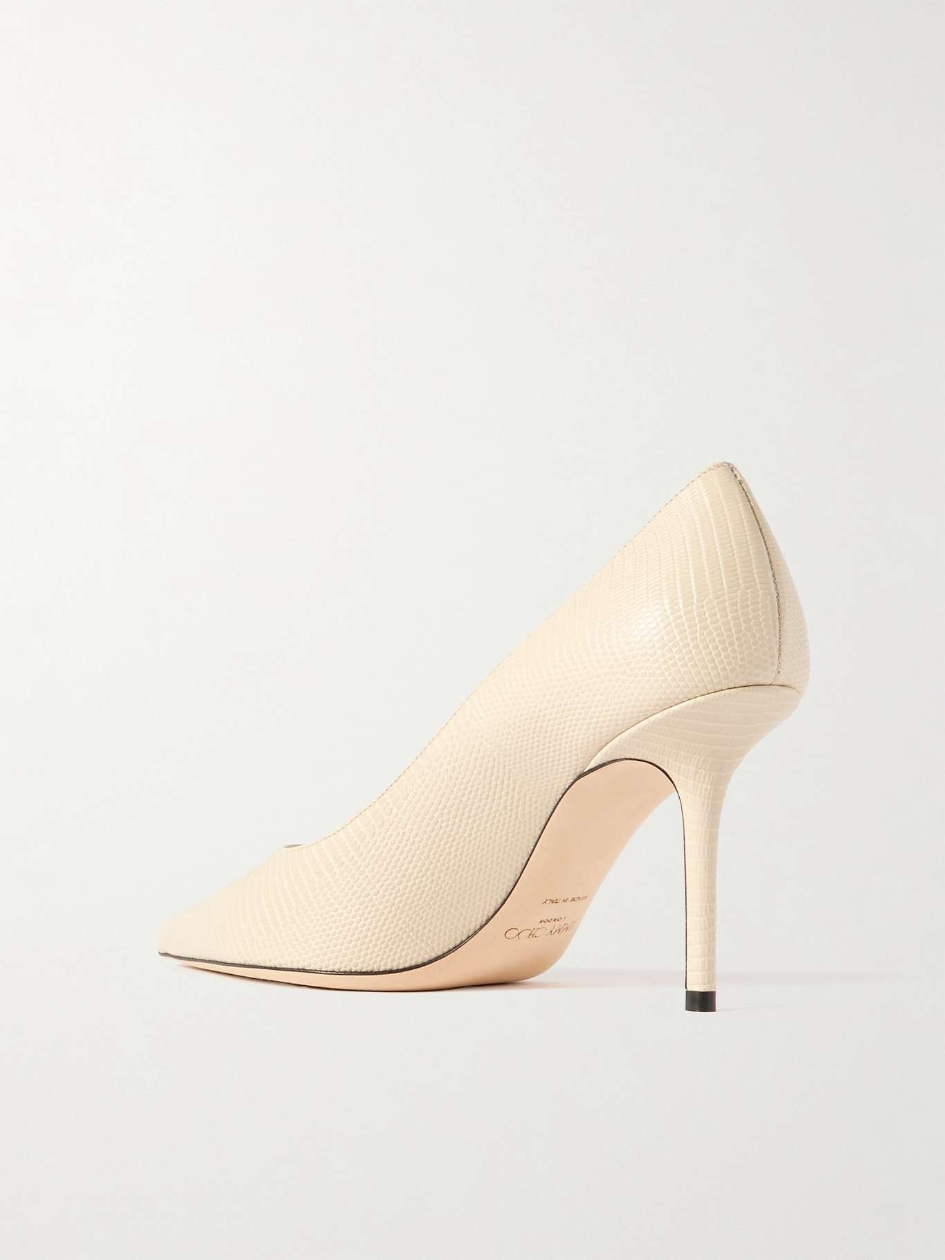 Love 85 lizard-effect leather point-toe pumps - 3