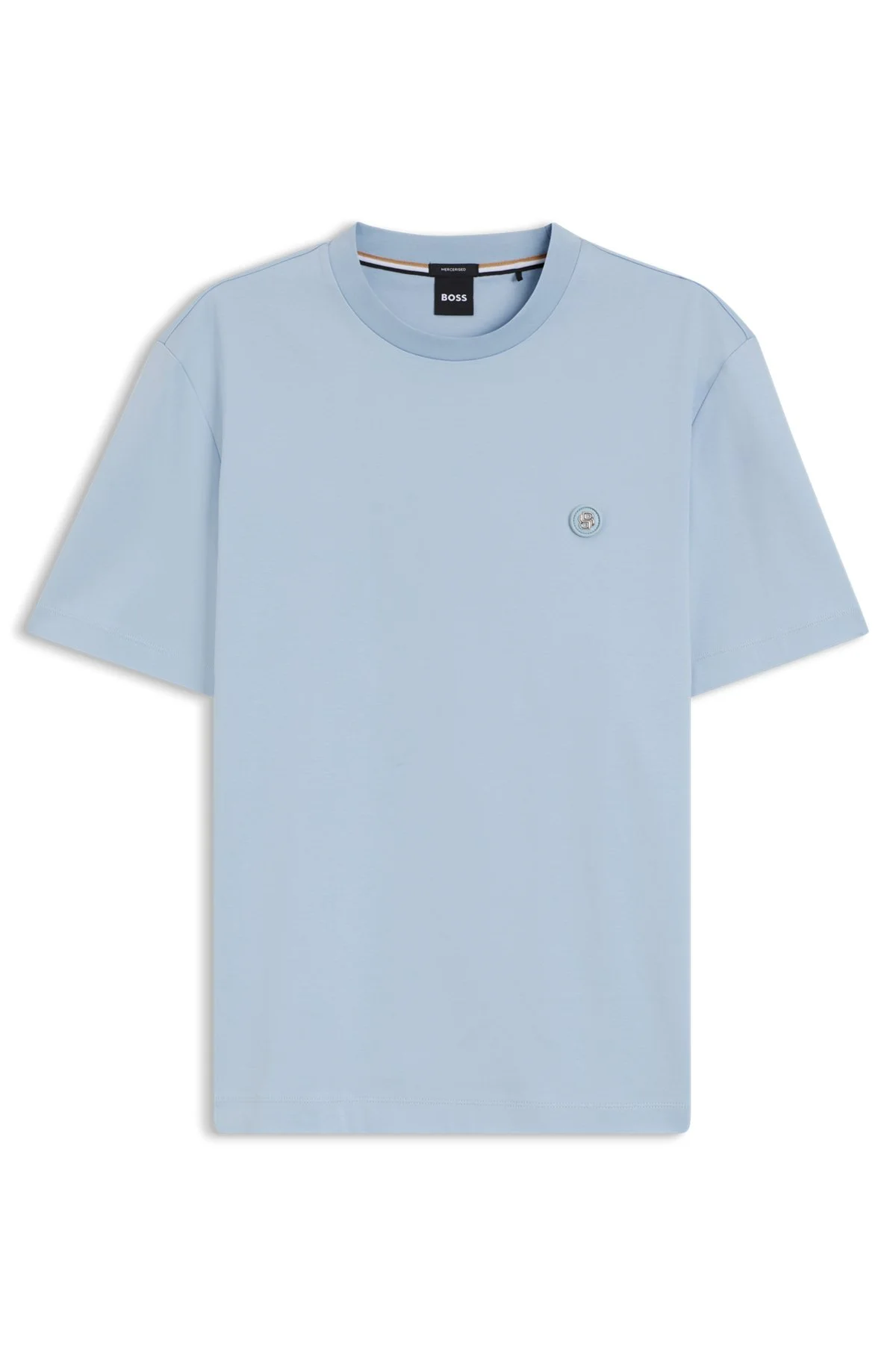 MERCERIZED-COTTON T-SHIRT WITH DOUBLE B MONOGRAM - 1