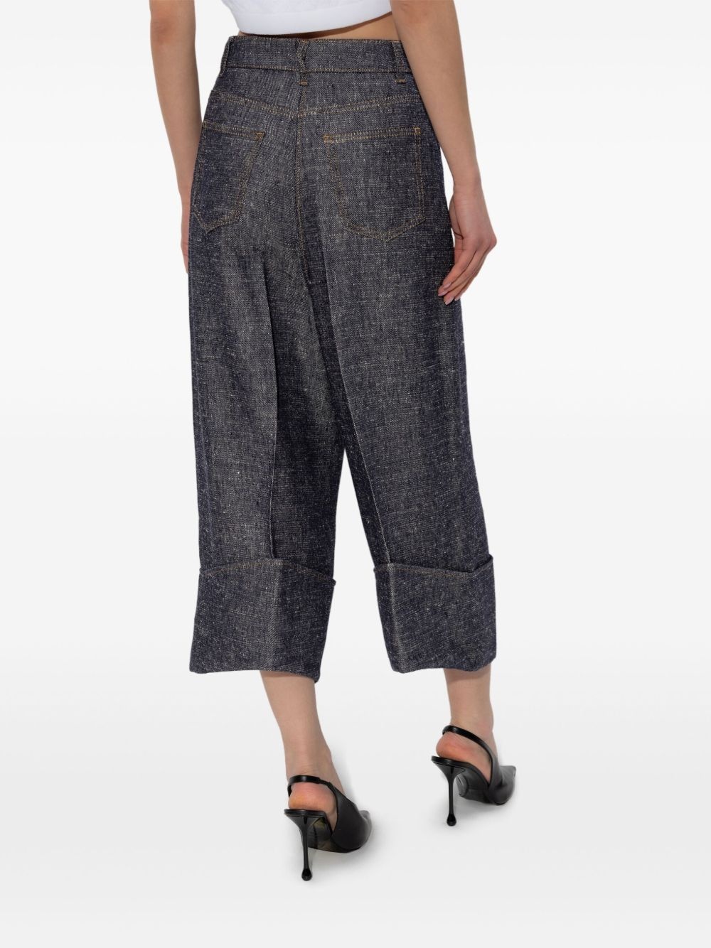 cropped palazzo pants - 4