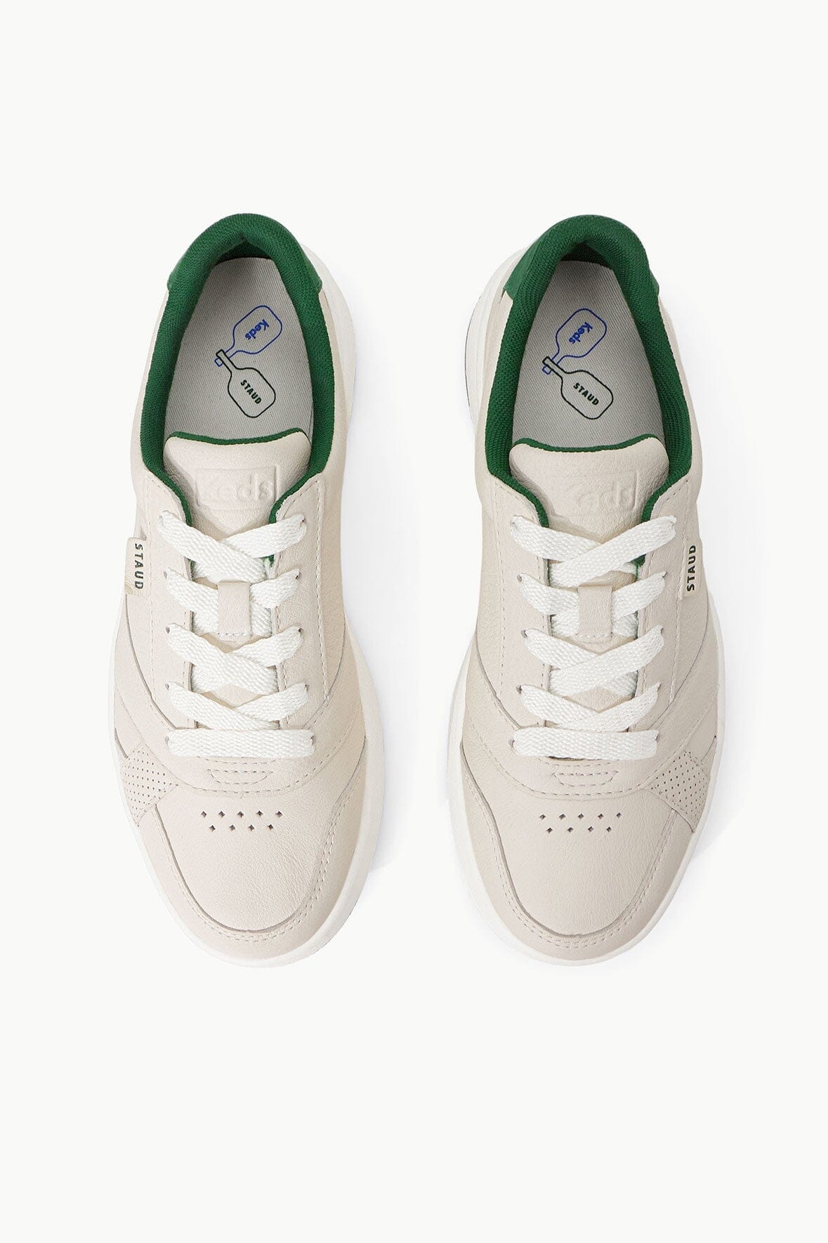 KEDS x STAUD THE COURT SNEAKER CREAM GREEN - 7