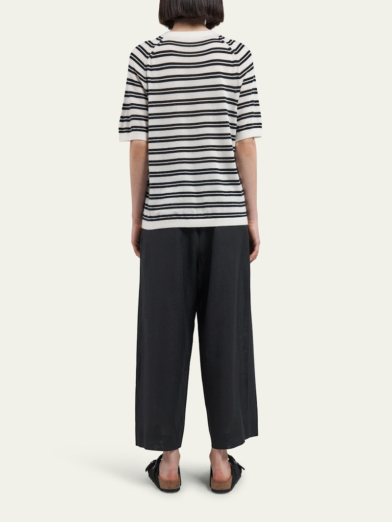 MARIA McMANUS Oversized Stripe Cashmere T-Shirt outlook