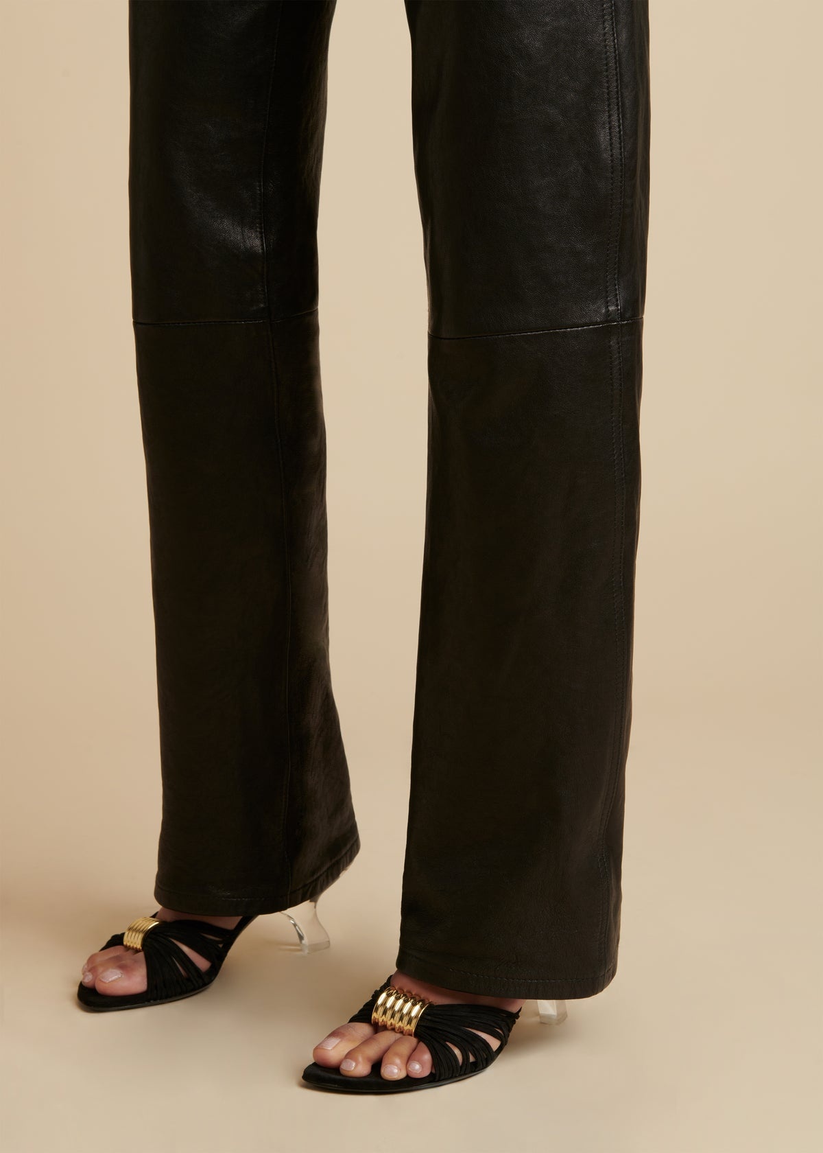 The Danielle Pant in Black Leather - 5