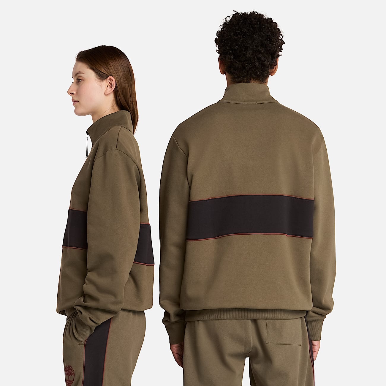 Cut-and-Sew Quarter-Zip Sweatshirt - 3