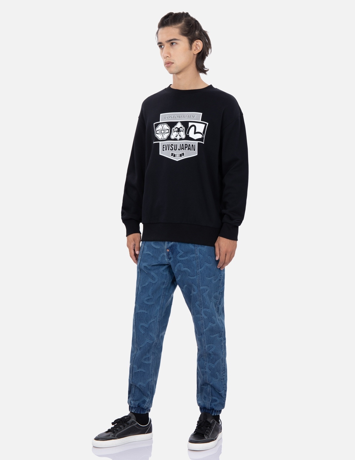 SEAGULL JACQUARD DENIM JOGGER PANTS - 4