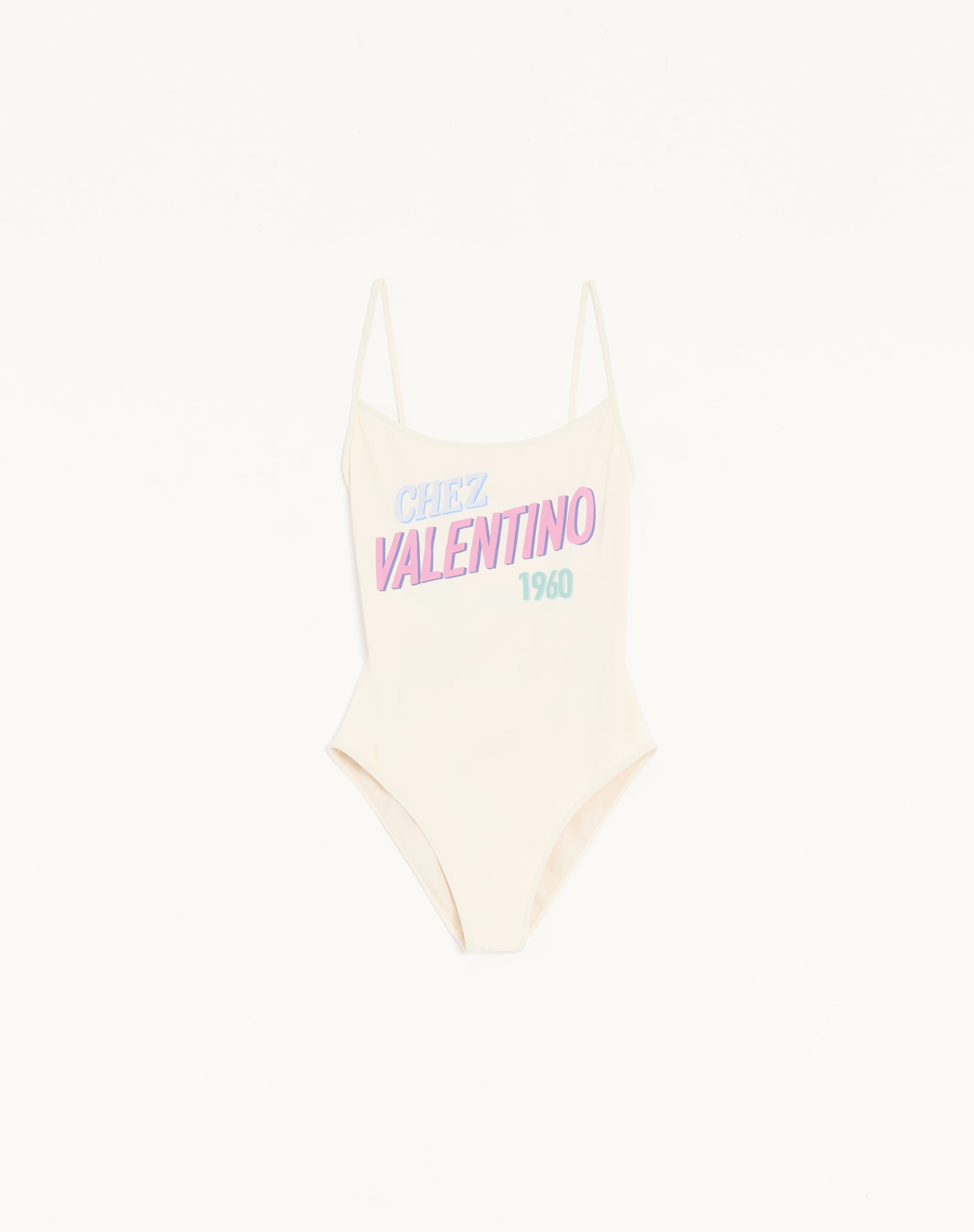 ONE-PIECE SWIMSUIT WITH CHEZ VALENTINO 1960 PRINT - 1
