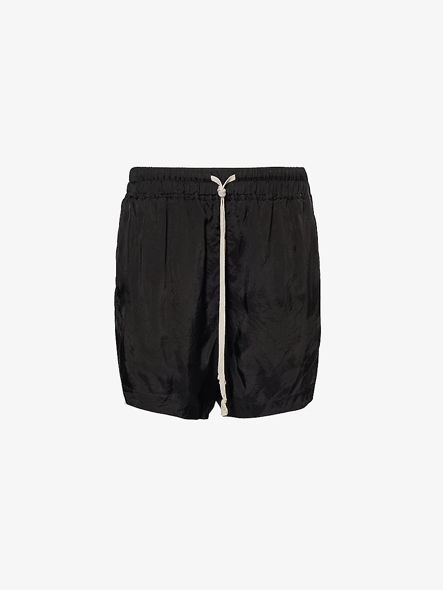 Slip-pocket notched-hem woven shorts - 1