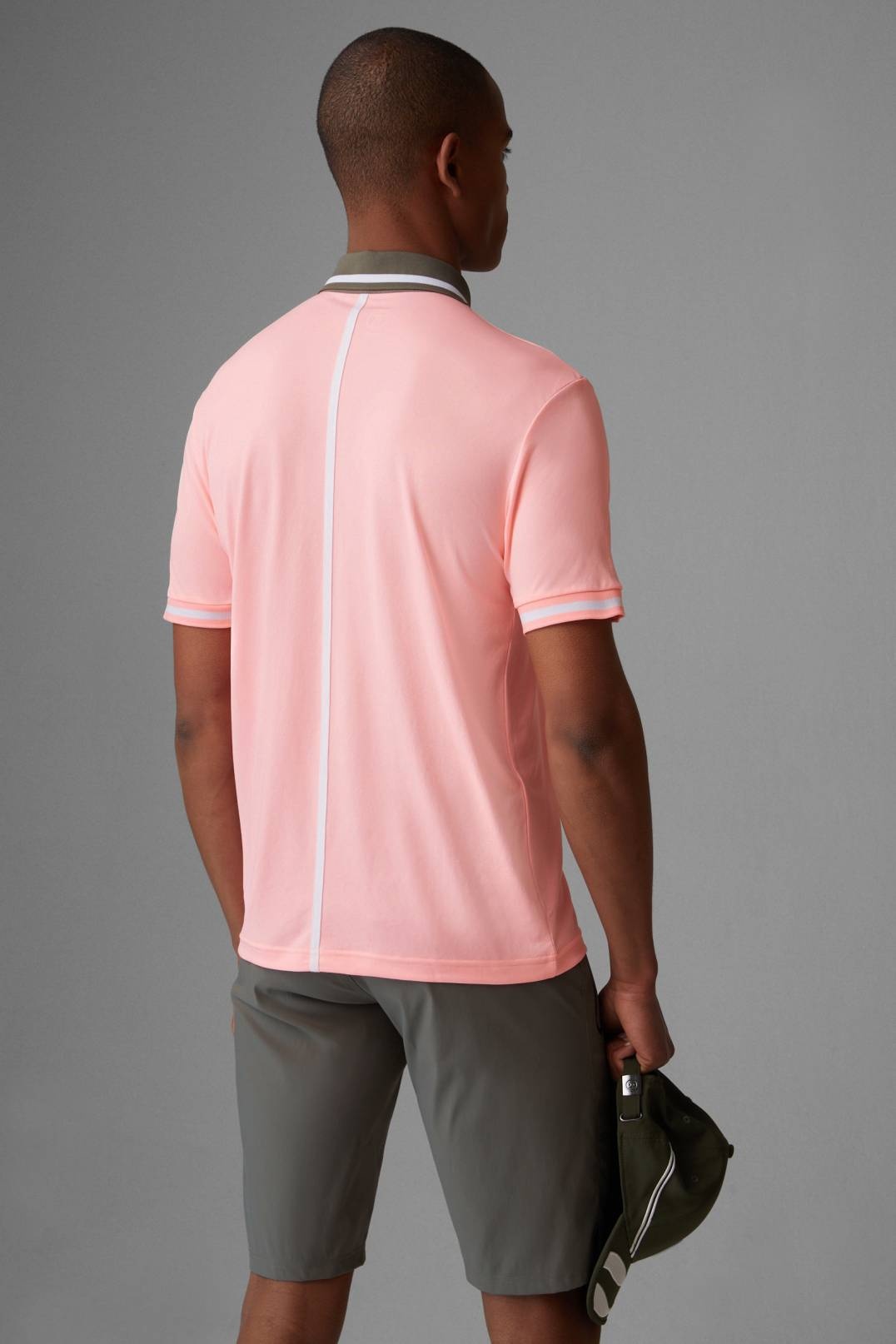 EMILO FUNCTIONAL POLO SHIRT IN CORAL - 3