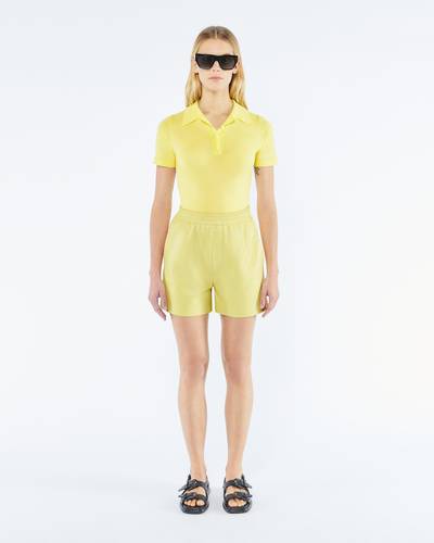 Nanushka BRENNA - OKOBOR™ alt-leather shorts - Yellow outlook