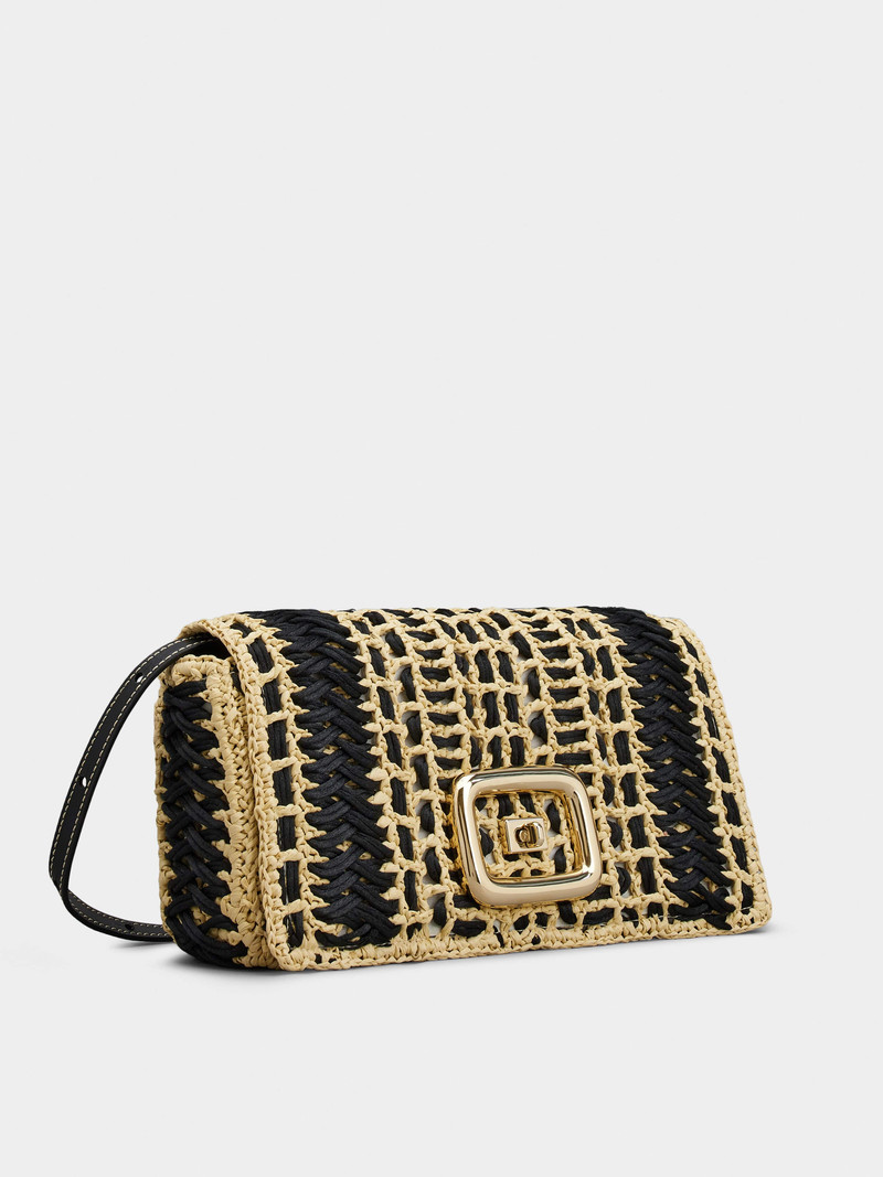 Viv' Choc Twist Bag in Raffia 3