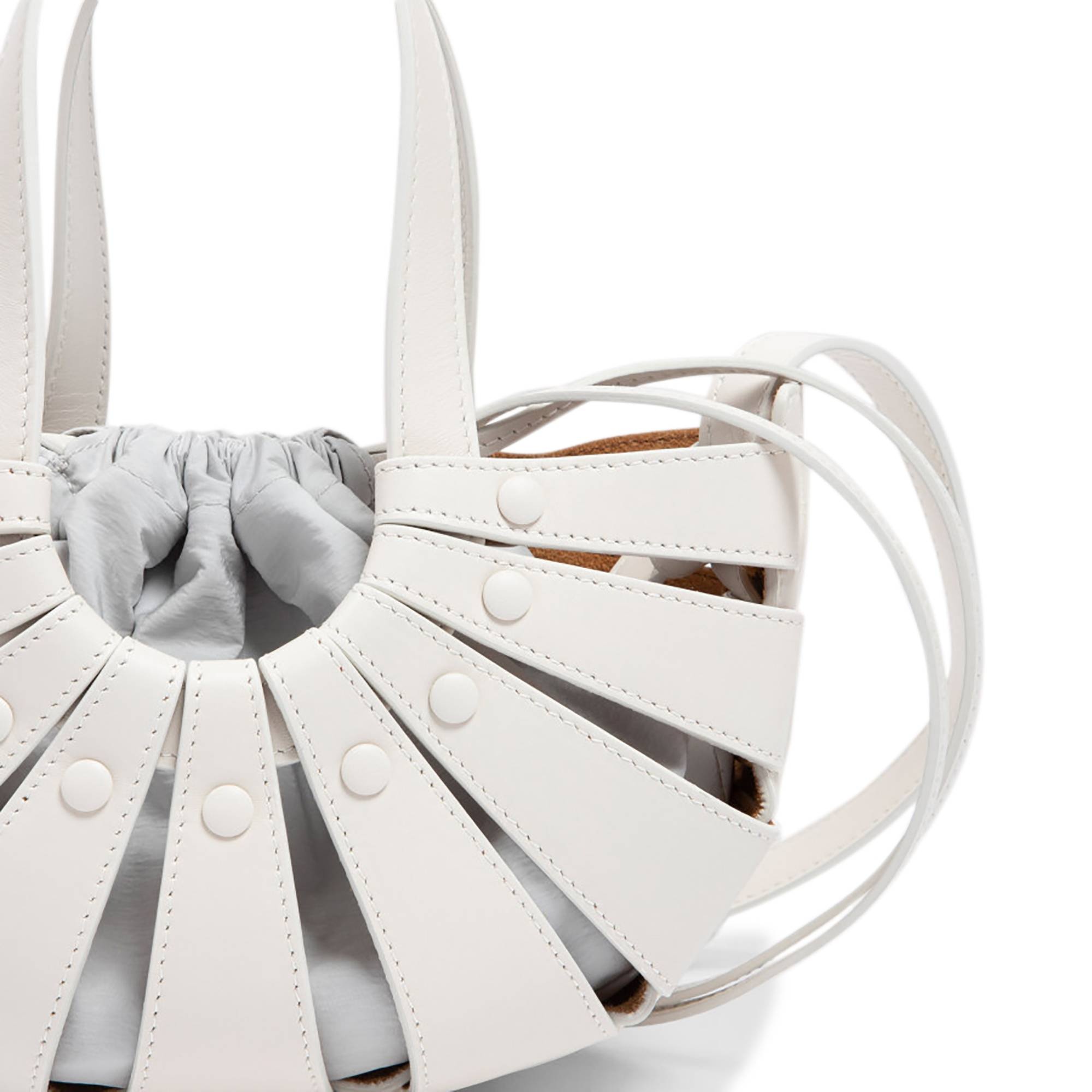 Bottega Veneta The Shell Bag 'White/Frost/Gold' - 3