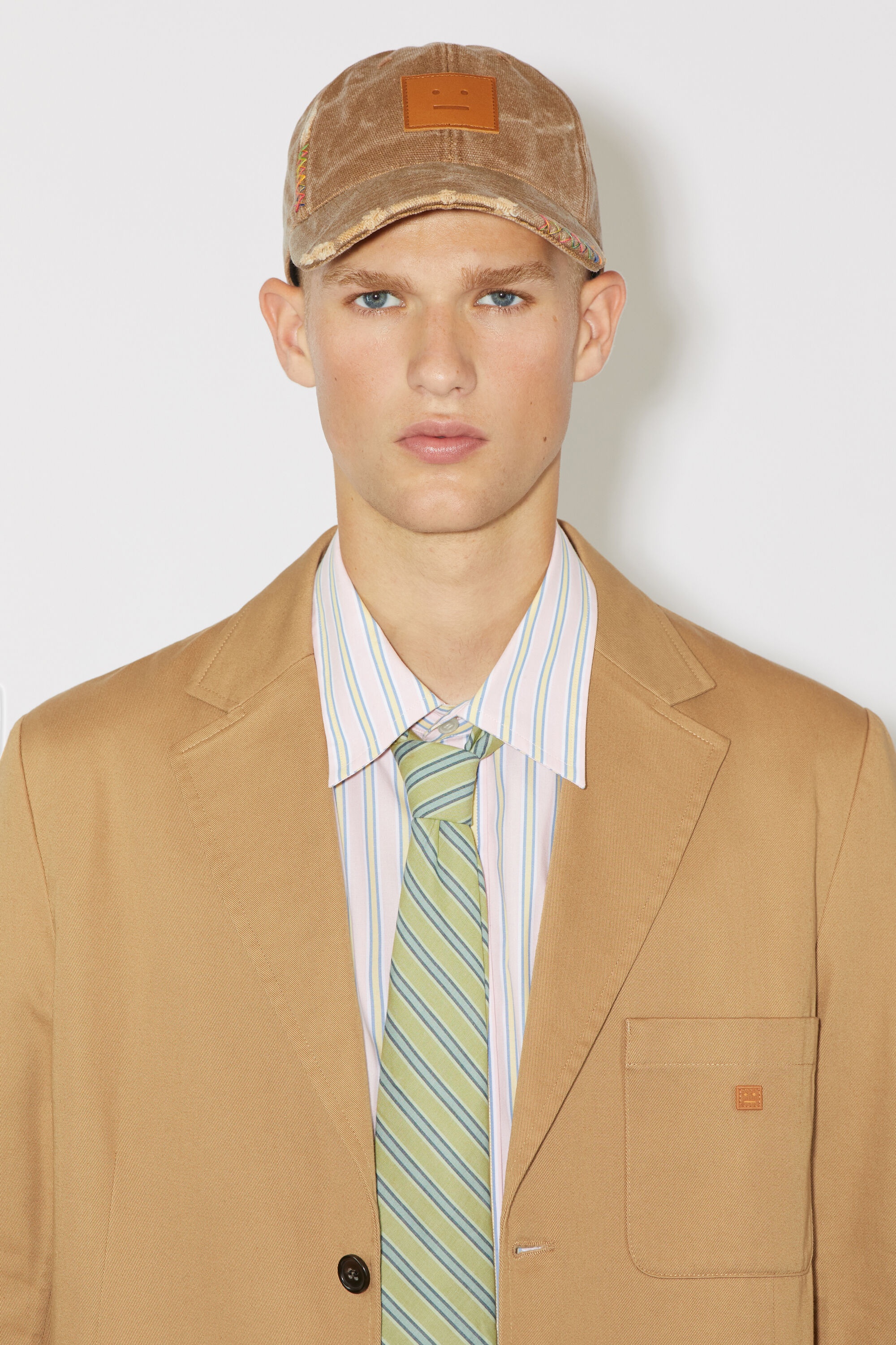 Twill cotton tailored jacket - Camel brown - 6