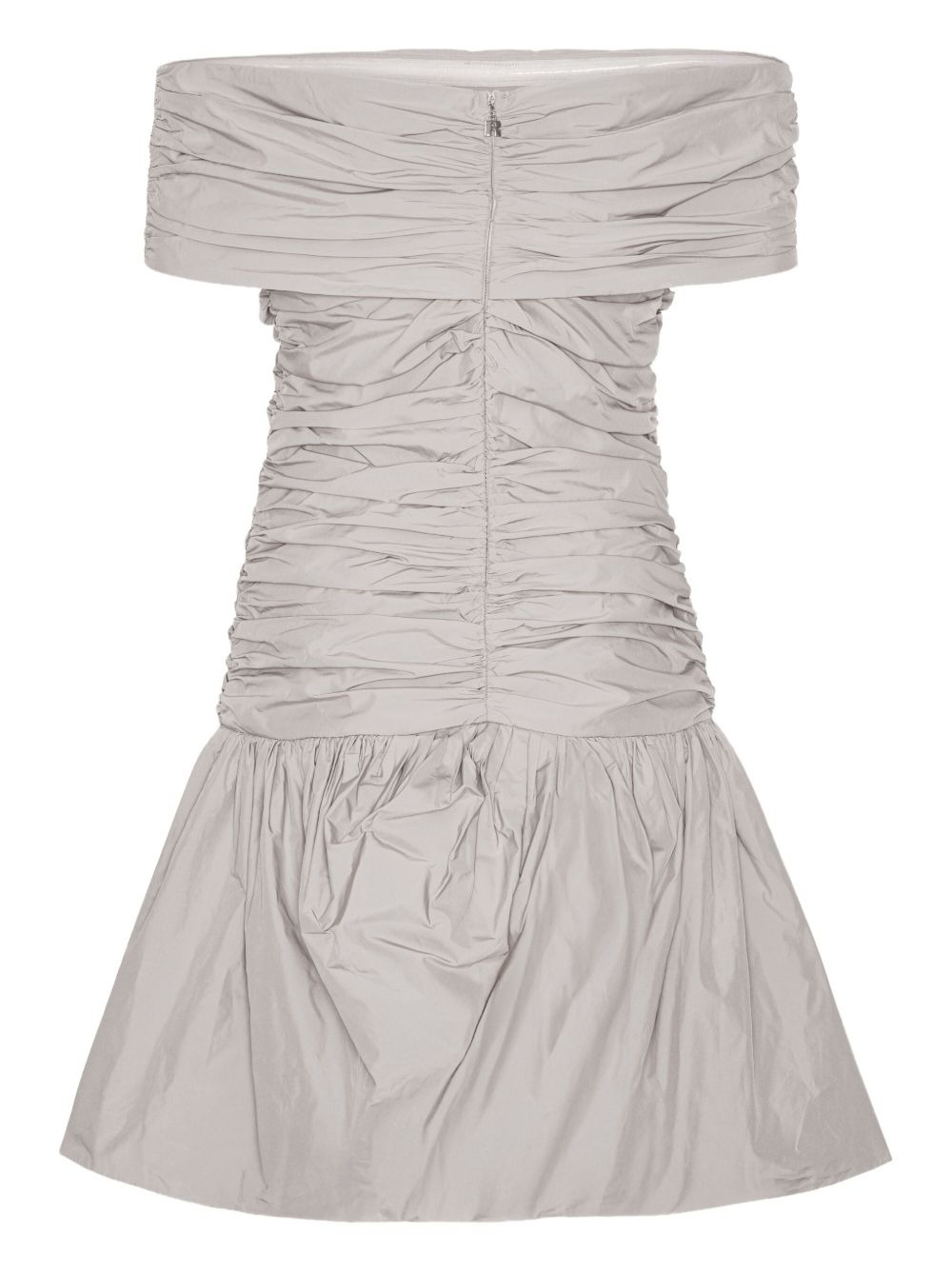 off-shoulder ruched mini dress - 5