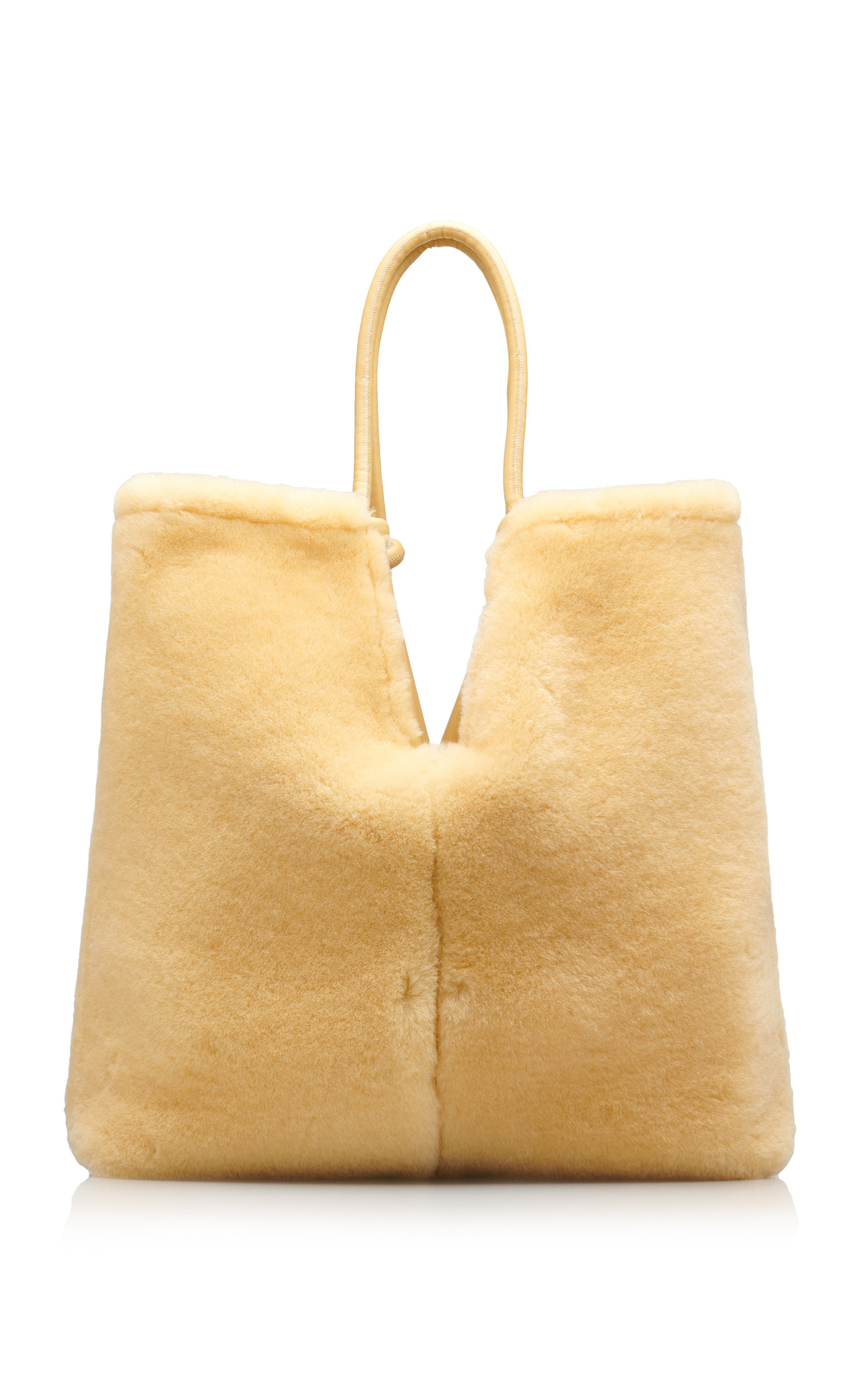 Reversible Oversized Shearling Tote Bag neutral - 10
