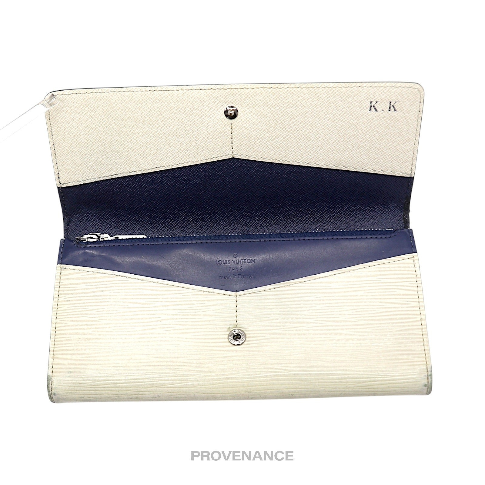 Louis Vuitton Long Wallet - White Blue Epi Patchwork - 6