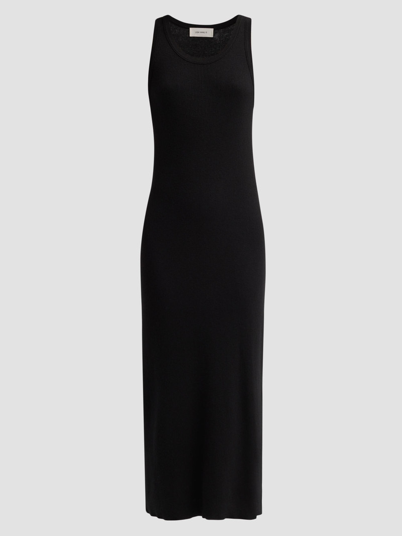 Women's Lexie Cotton-Cashmere Tank Midi Dress - Black 1