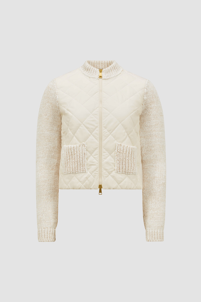 Padded Cotton Zip-Up Cardigan 1