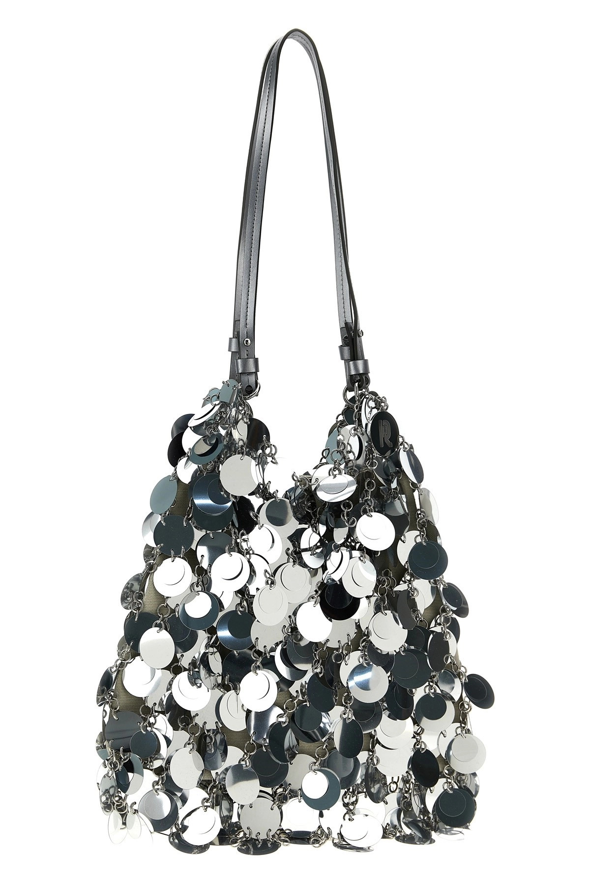 'Silver Sparkle Discs Large' shoulder bag - 3