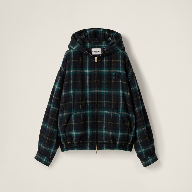 Plaid hoodie jacket 1