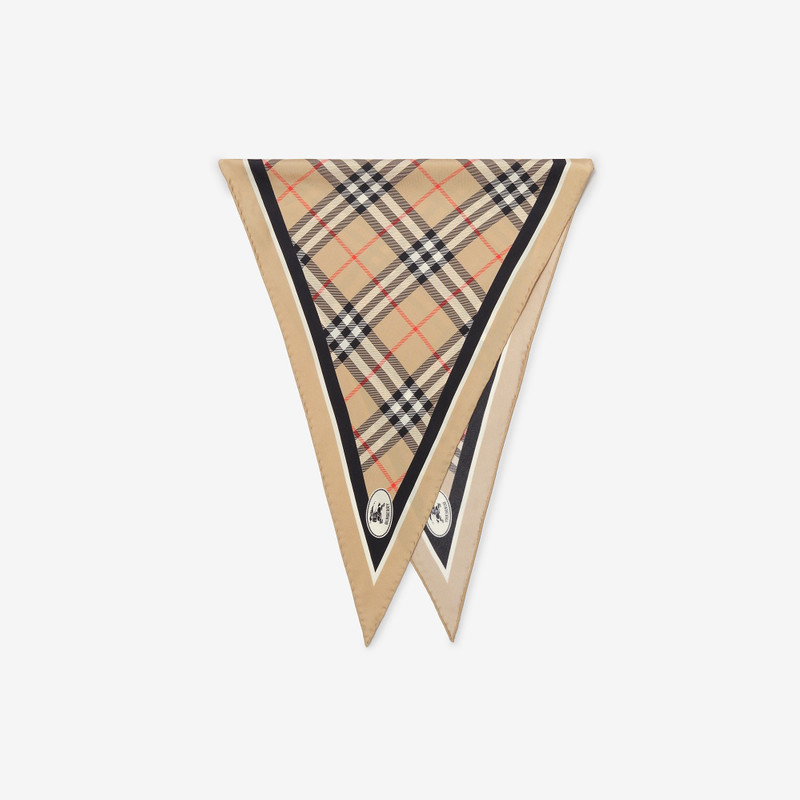 Burberry Check Knight Stamp Silk Scarf outlook