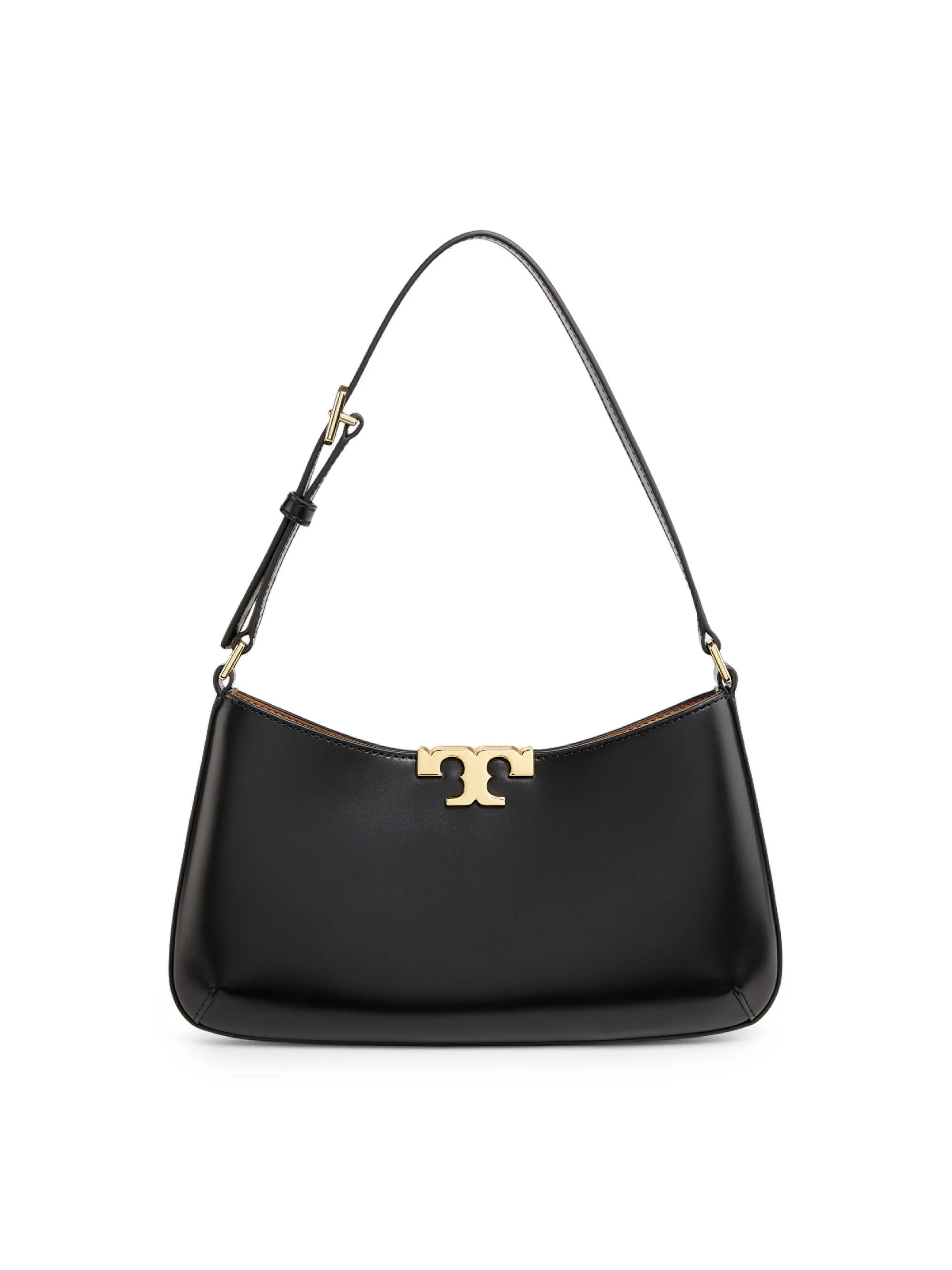 Women's Eleanor Logo-Detailed Leather Shoulder Bag - Black - 1