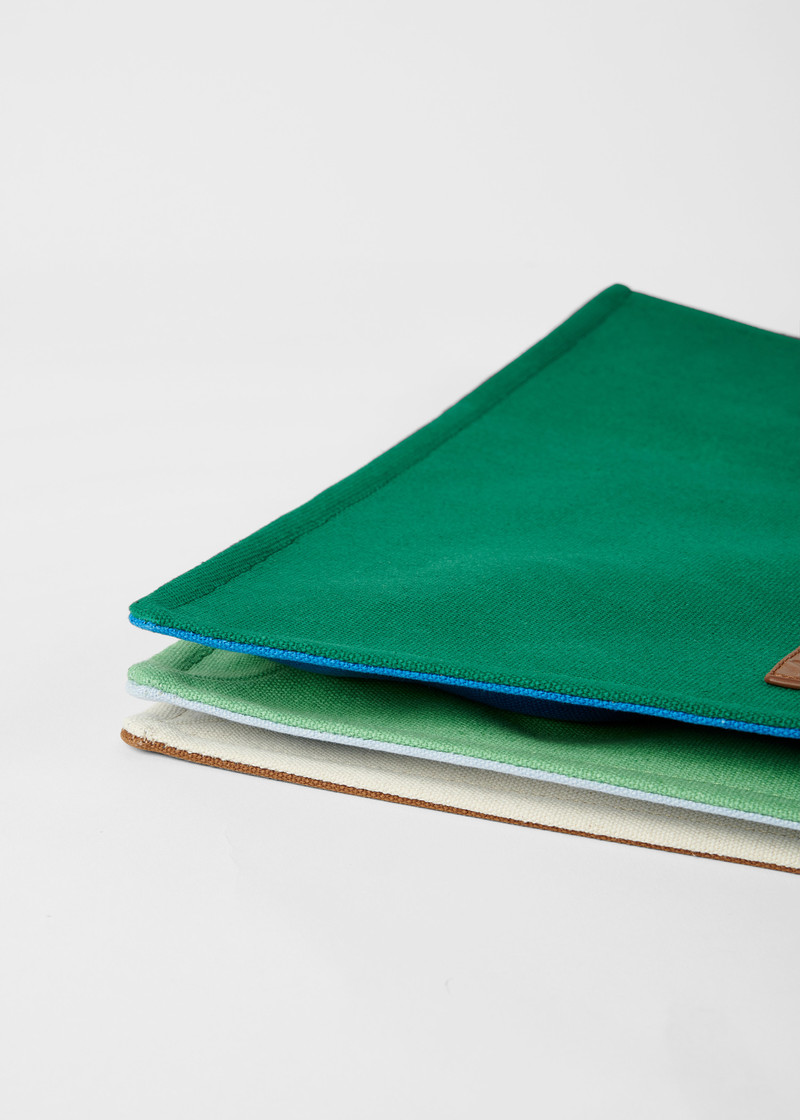Green Cotton Concertina Tote Bag 4