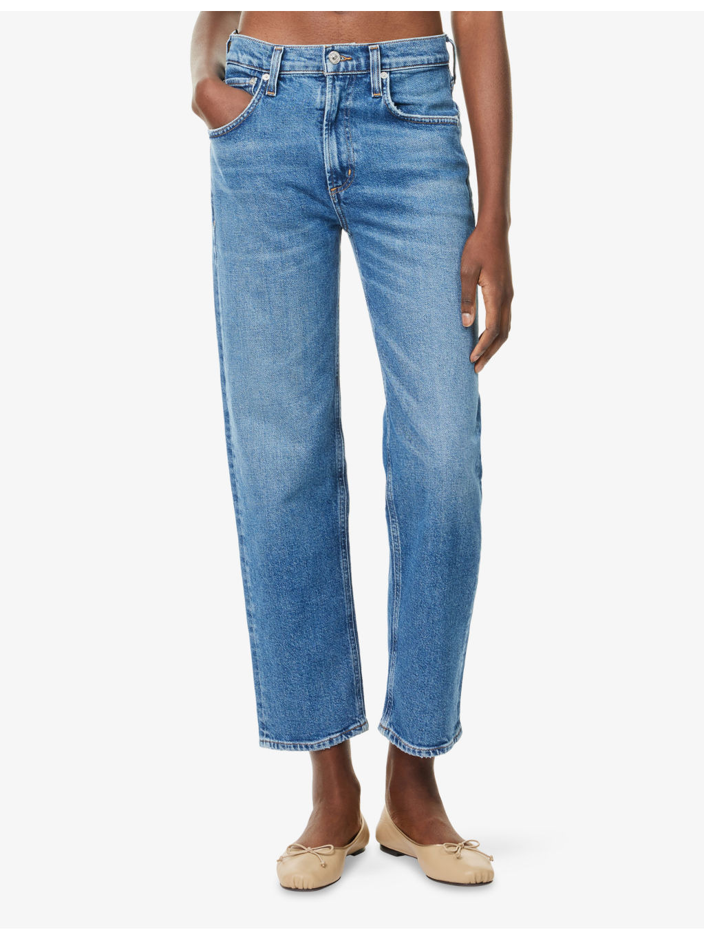 Delfina Straight-Leg Denim Jeans - 3