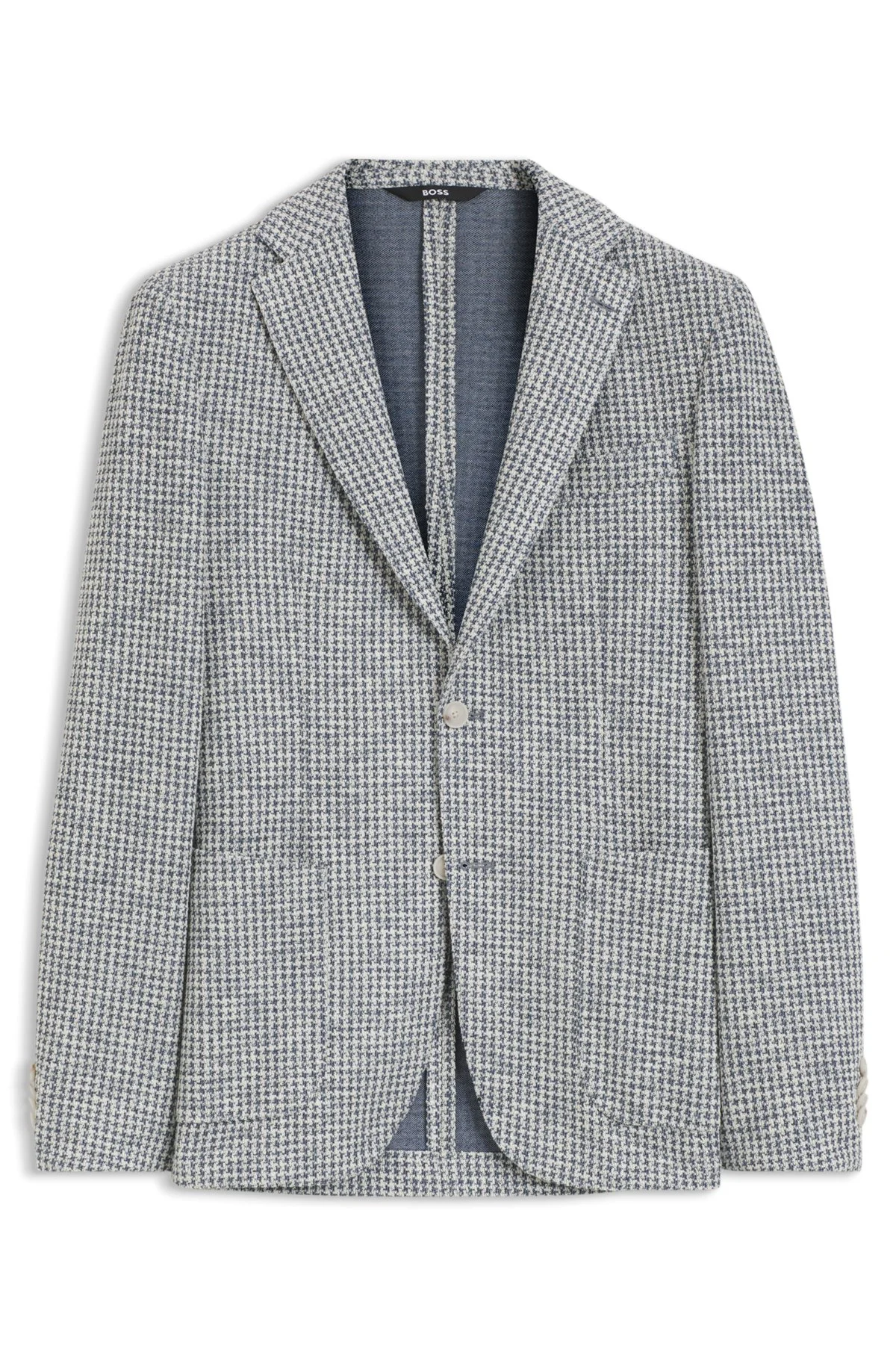 SLIM-FIT JACKET IN A PATTERNED COTTON BLEND - 1