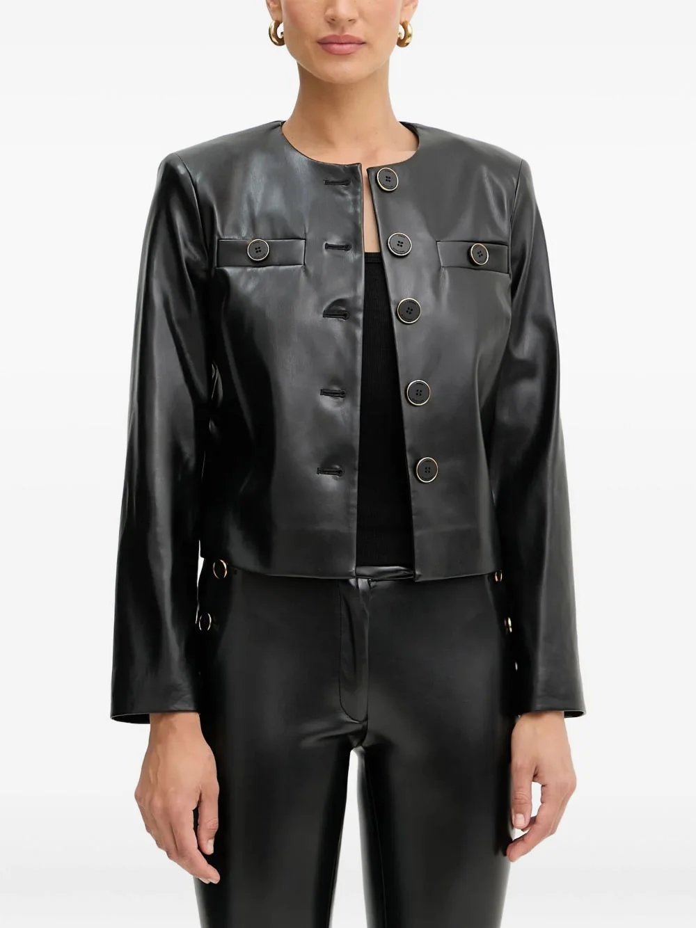 buttoned-detail jacket - 1