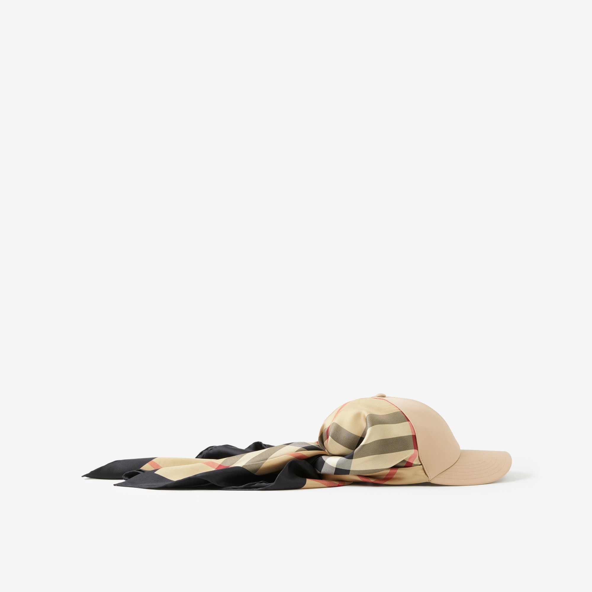 Scarf Tie Detail Cotton Baseball Cap - 2